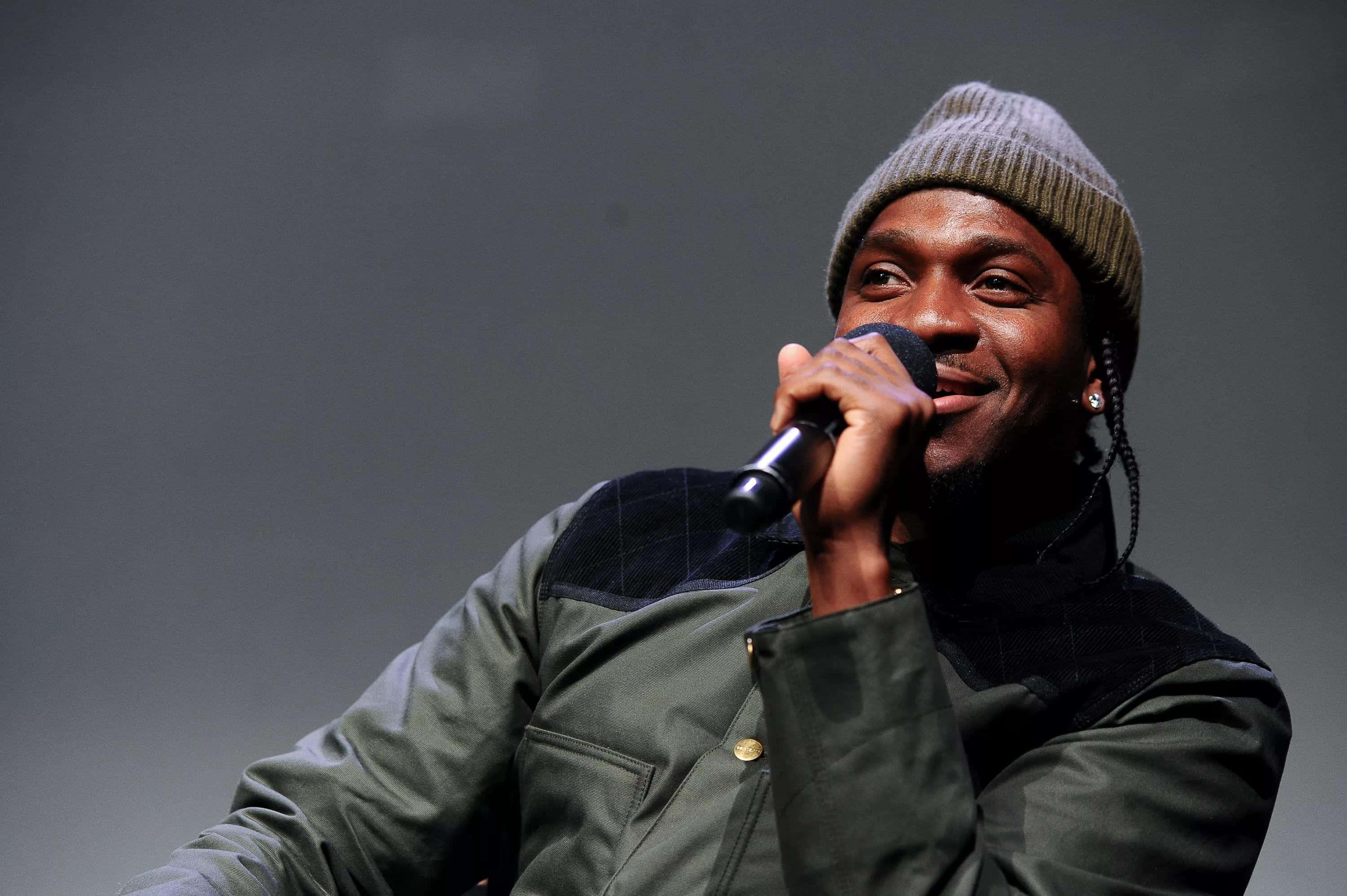 Pusha T, gray beanie, olive jacket, 2K Desktop Wallpaper