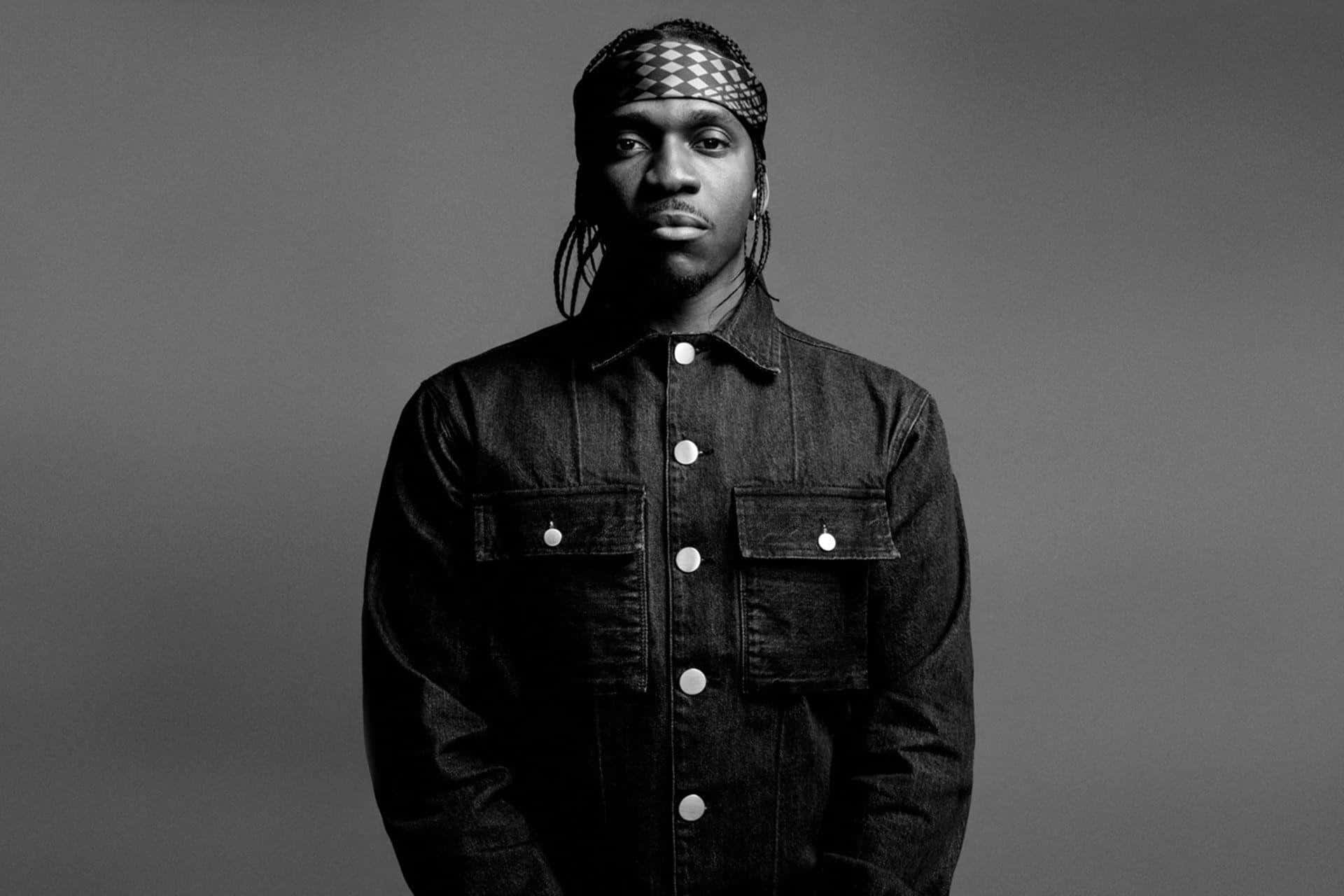 Pusha T, braided hair, checkered headwrap, Full HD Desktop Wallpaper