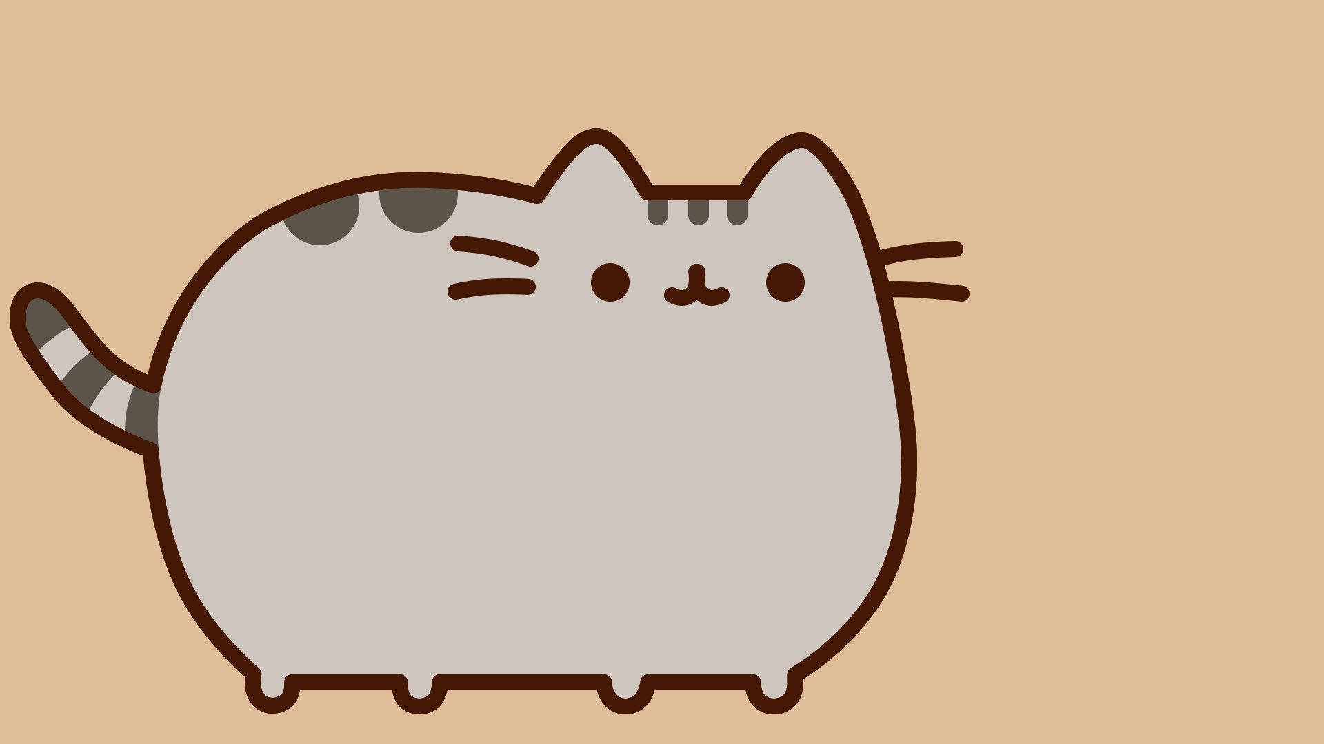 Pusheen, chubby, gray spots, Full HD Desktop Wallpaper