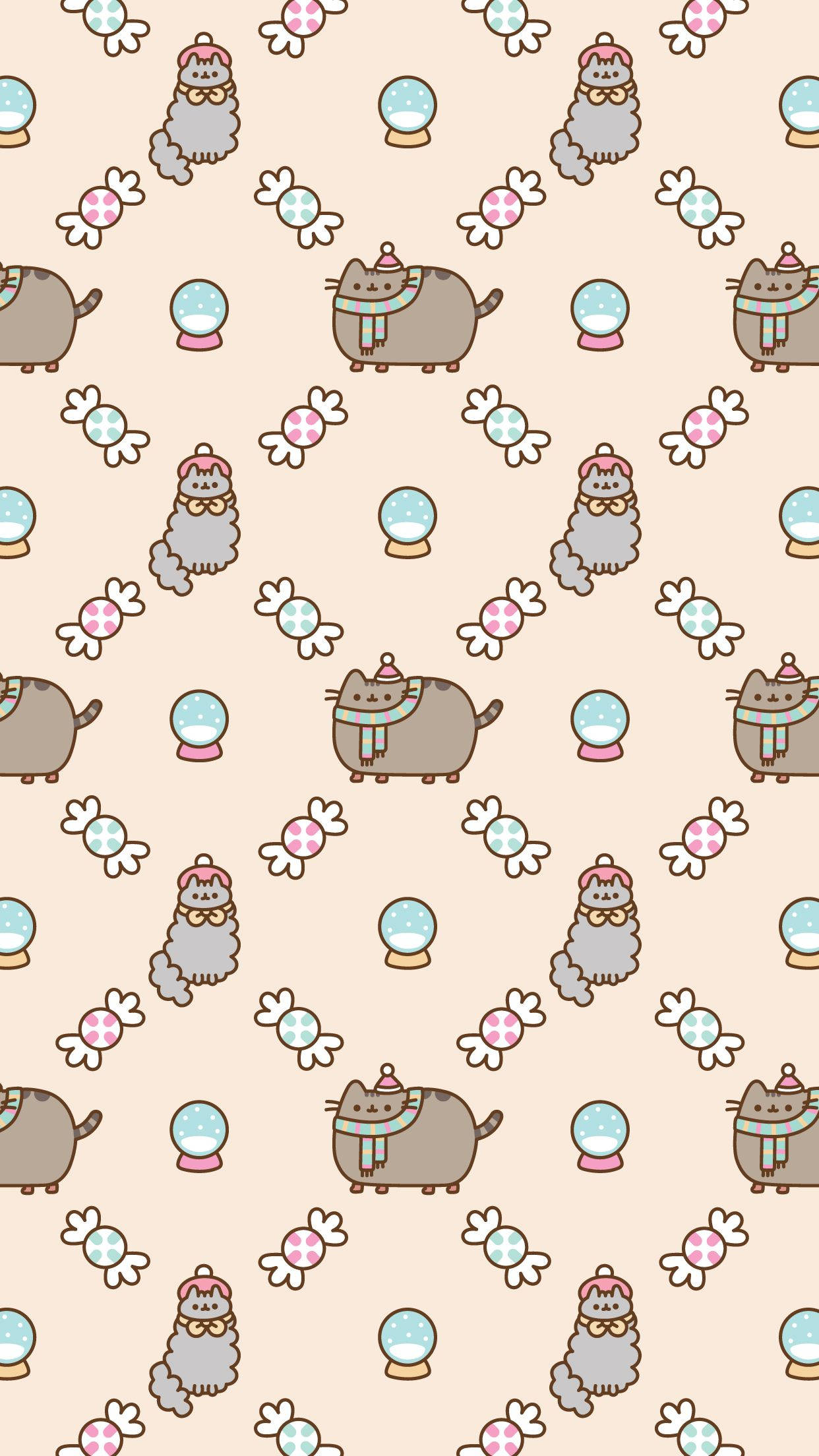 Pusheen, Stormy, Christmas, Full HD Phone Wallpaper