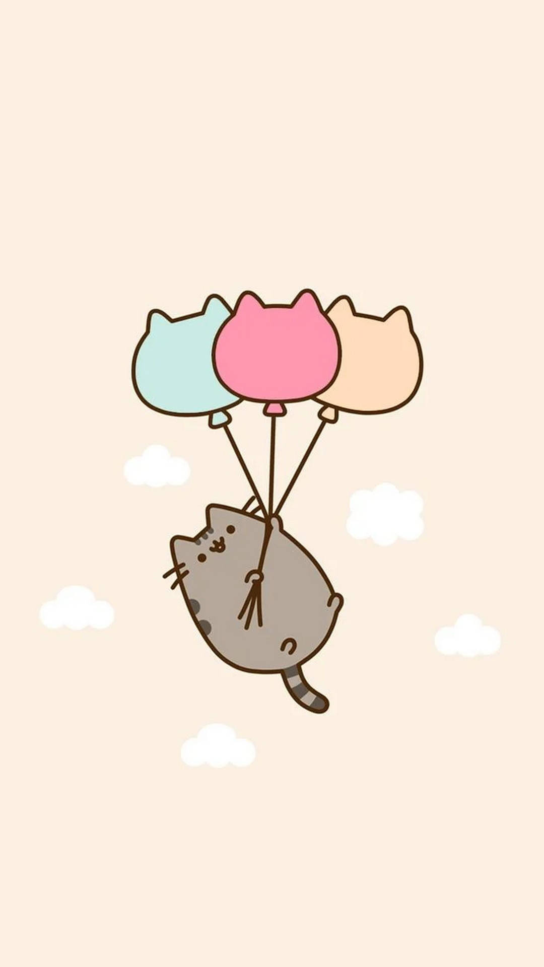 Android 11, Pusheen, gray cat, Full HD Phone Wallpaper