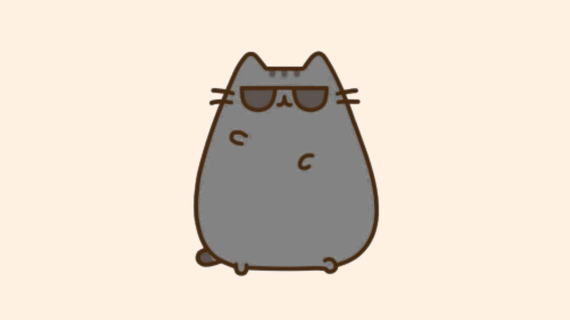 Pusheen, kawaii, sunglasses, Full HD Desktop Wallpaper