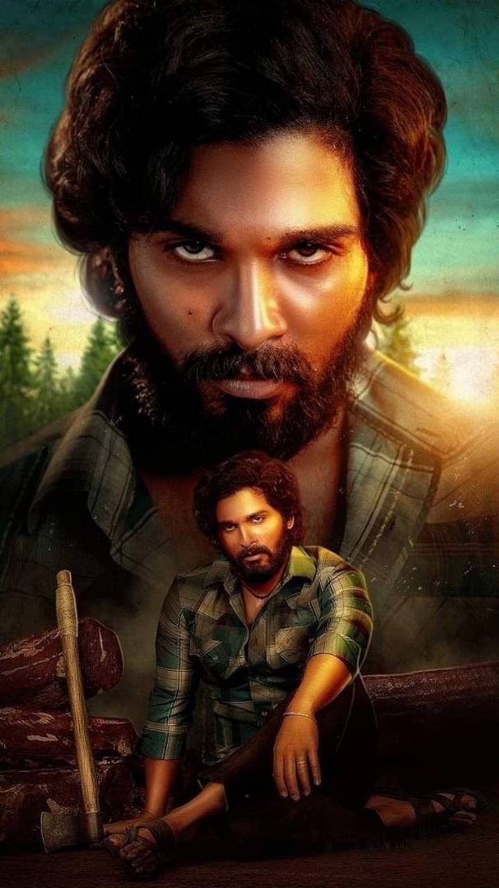Pushpa, Allu Arjun, forest, HD Phone Wallpaper