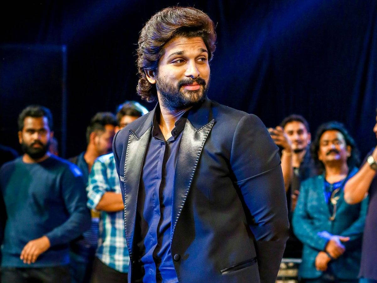 Pushpa, Allu Arjun, blue, SD Desktop Wallpaper