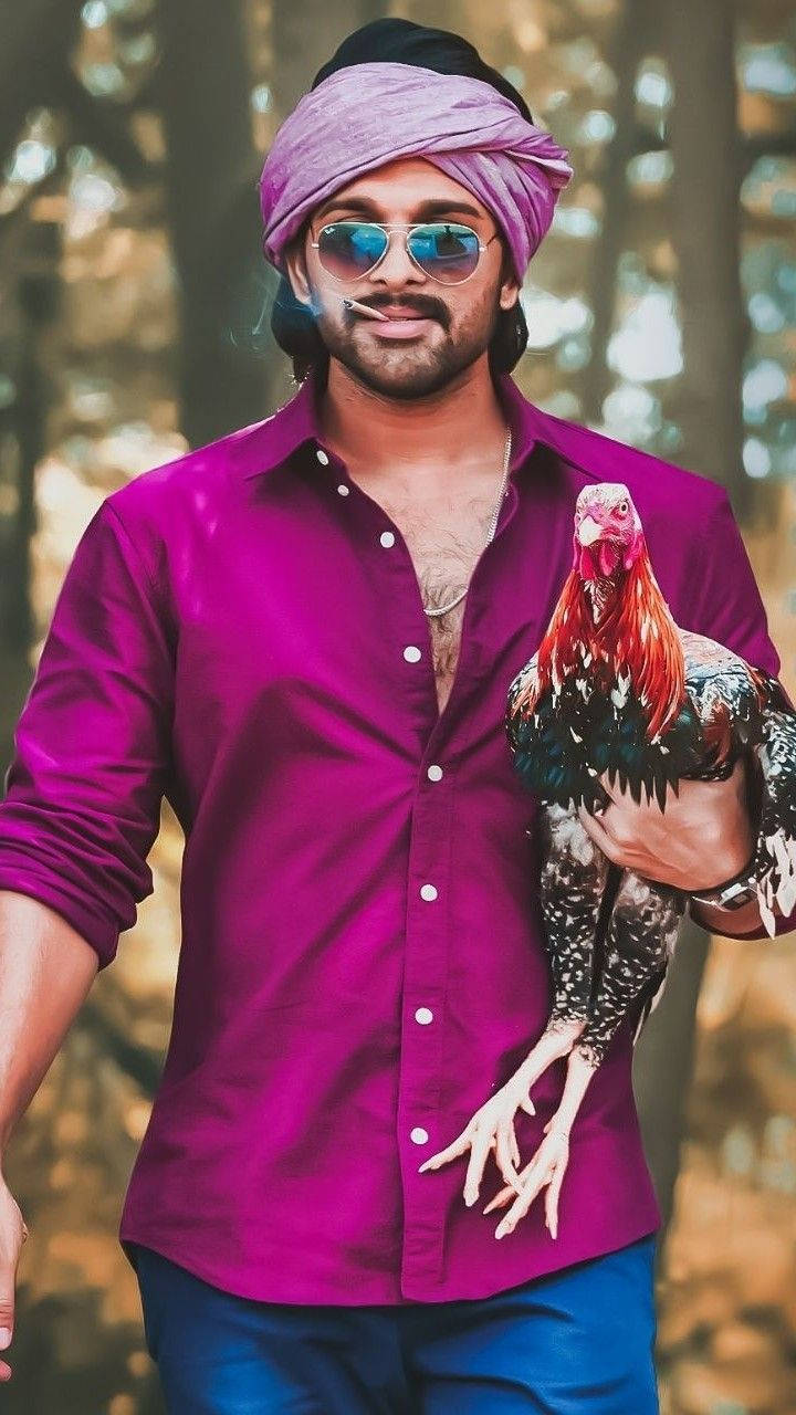 Pushpa, Allu Arjun, rooster, HD Phone Wallpaper