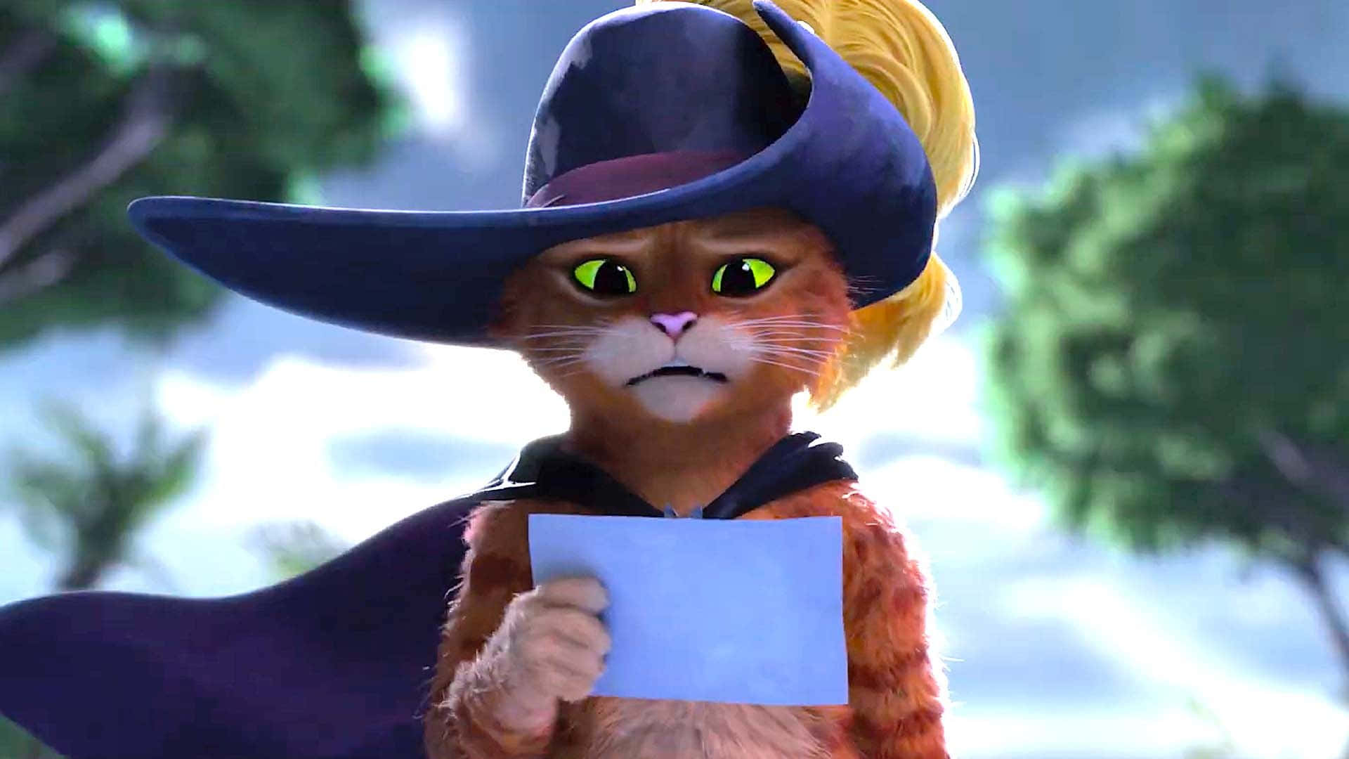 Puss In Boots, orange cat, wide-brimmed hat, Full HD Desktop Wallpaper