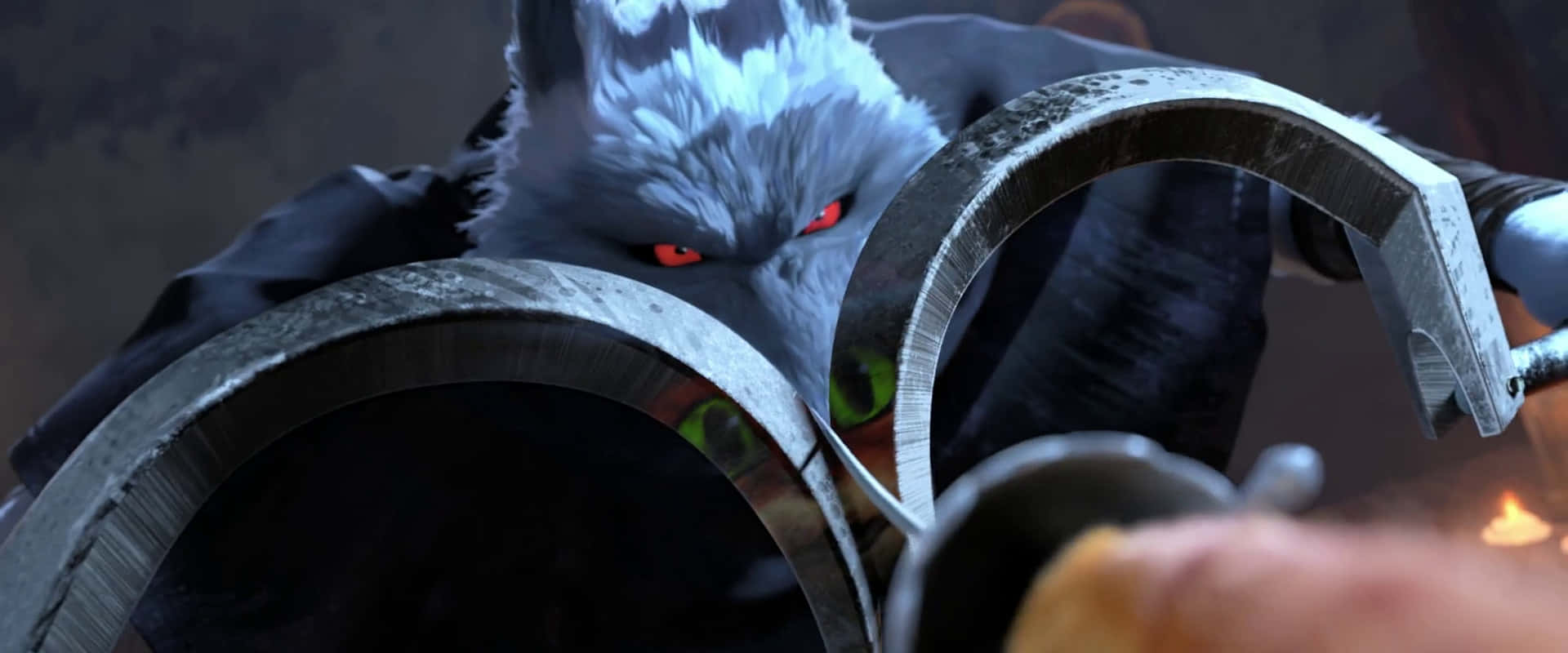 Puss In Boots, wolf, glowing red eyes, Full HD Desktop Wallpaper