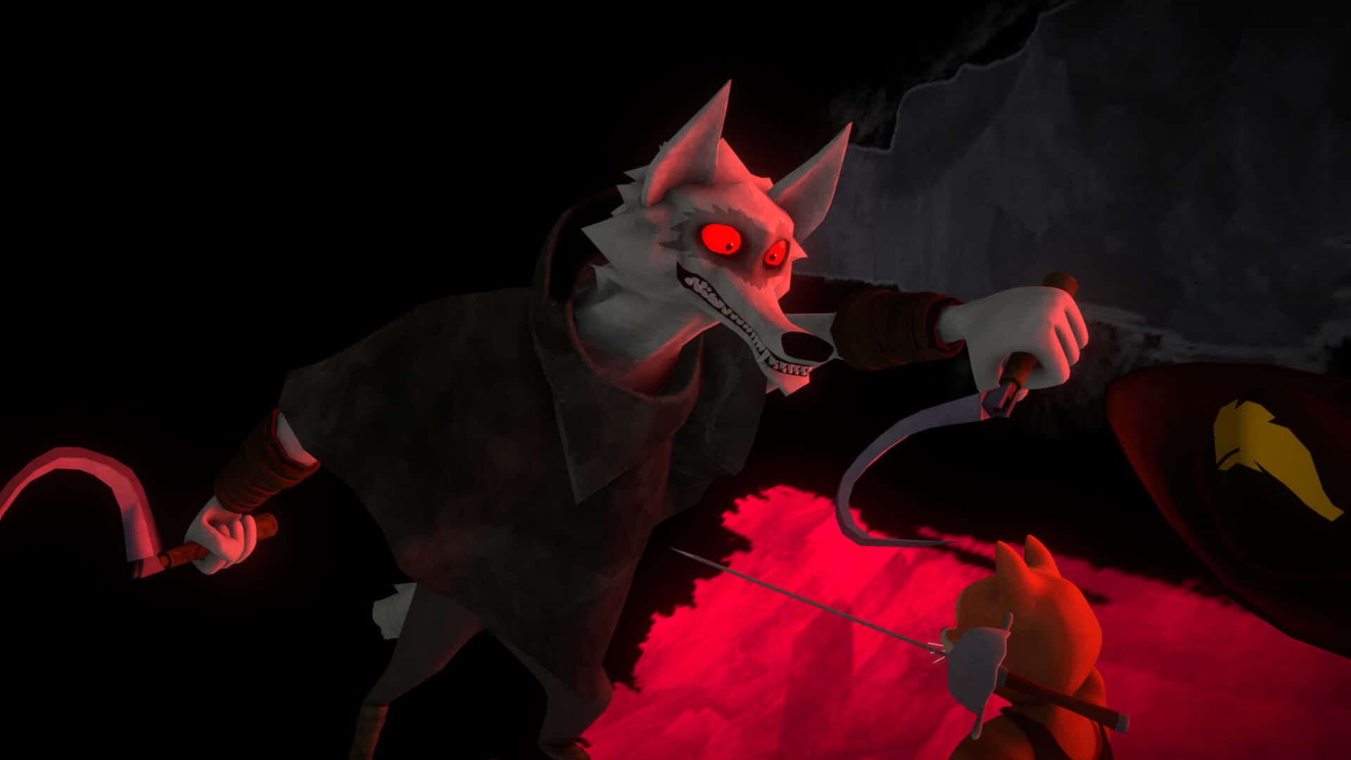Puss In Boots, Death, white fox, Full HD Desktop Wallpaper