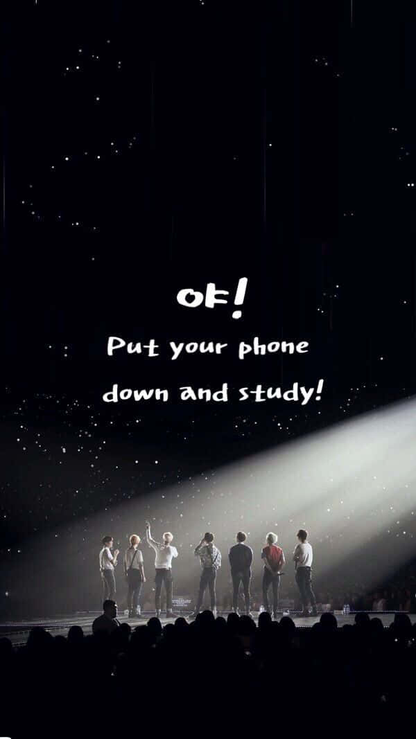 Put The Phone Down, starry background, spotlight, SD Phone Wallpaper