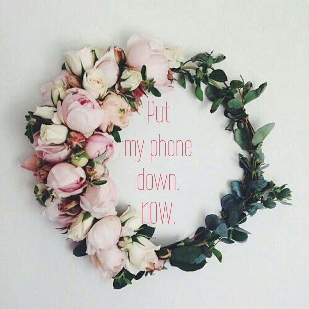 heart-shaped floral wreath, pink roses, greenery, SD Desktop Wallpaper