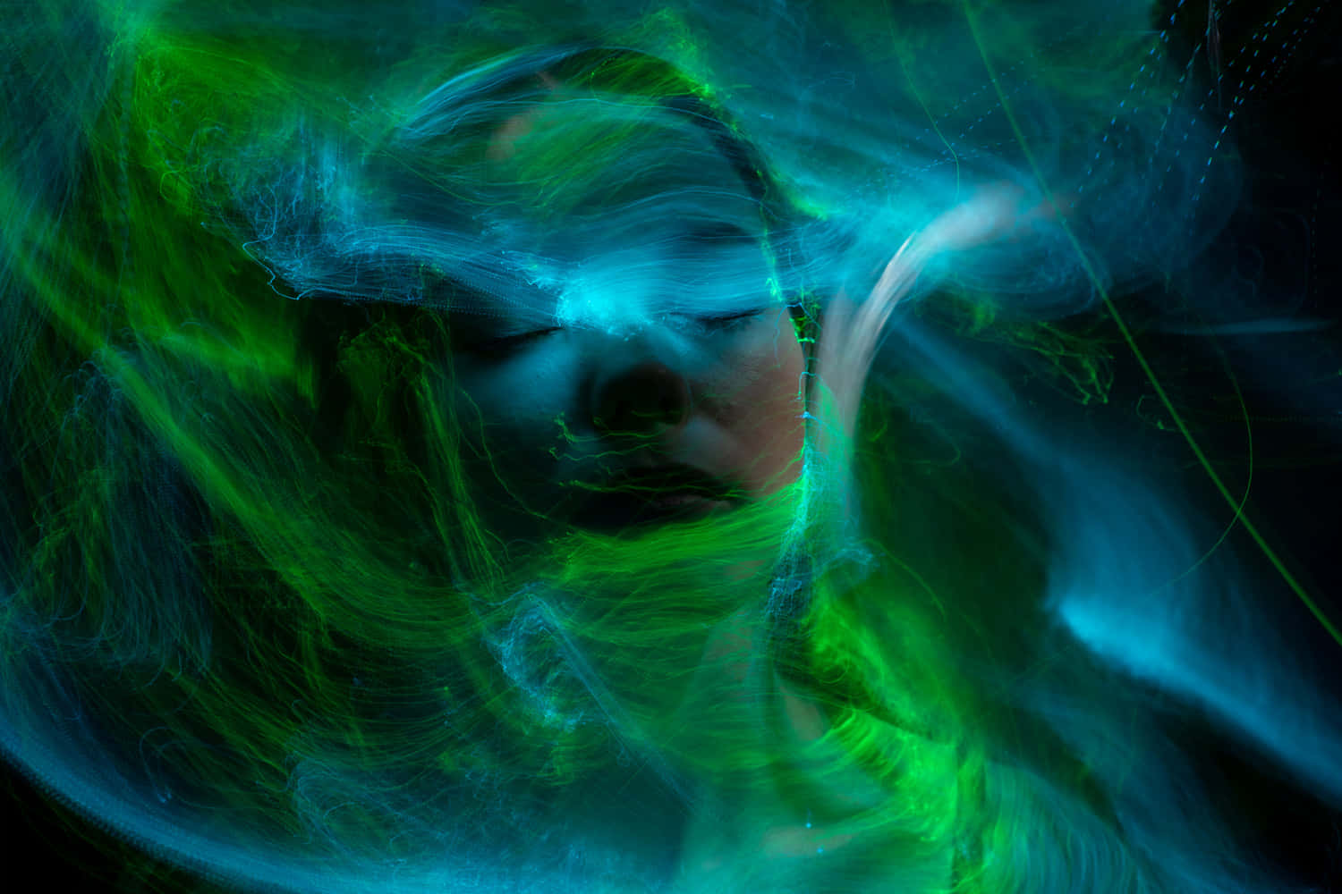Innovation 1500 x 1000, Innovative Puzzle Pieces, green light trails, HD Desktop Wallpaper