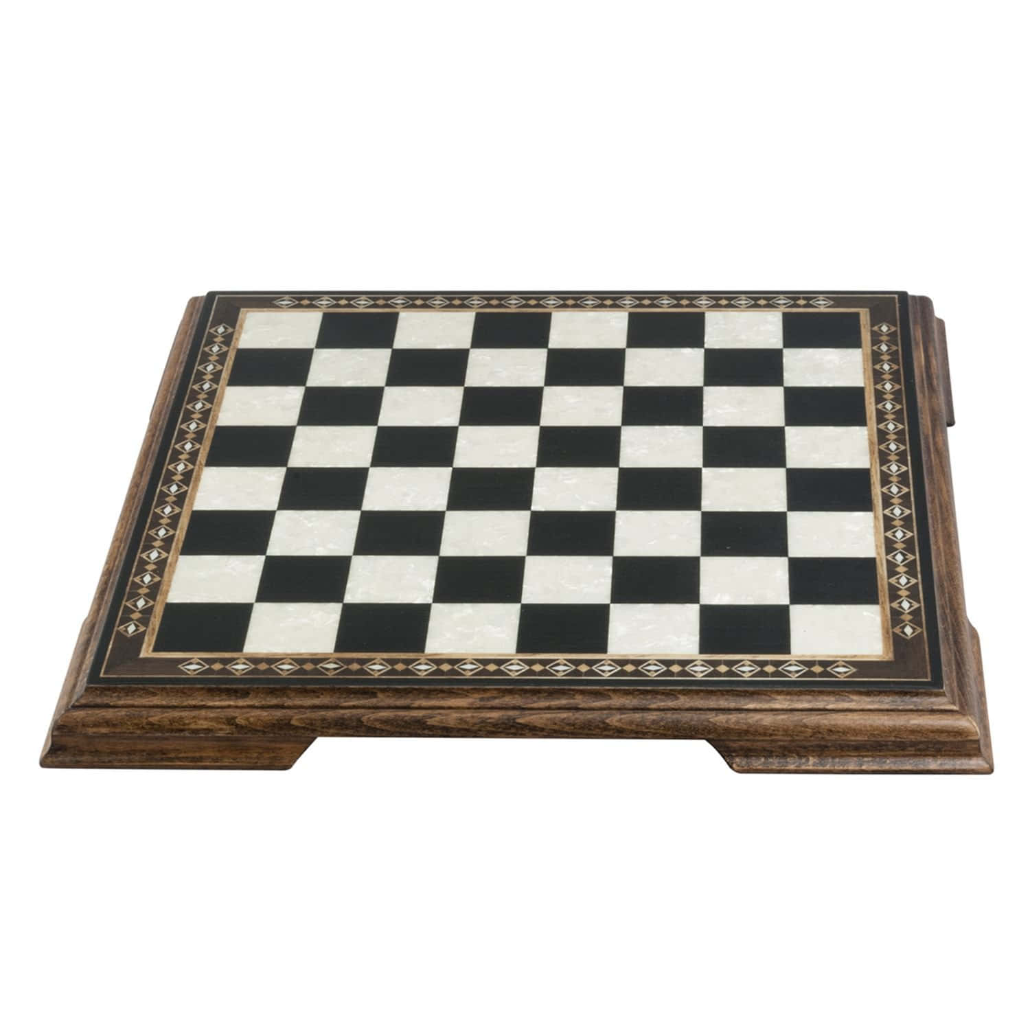 chessboard, dark wood frame, inlaid diamond pattern border, HD Desktop Wallpaper