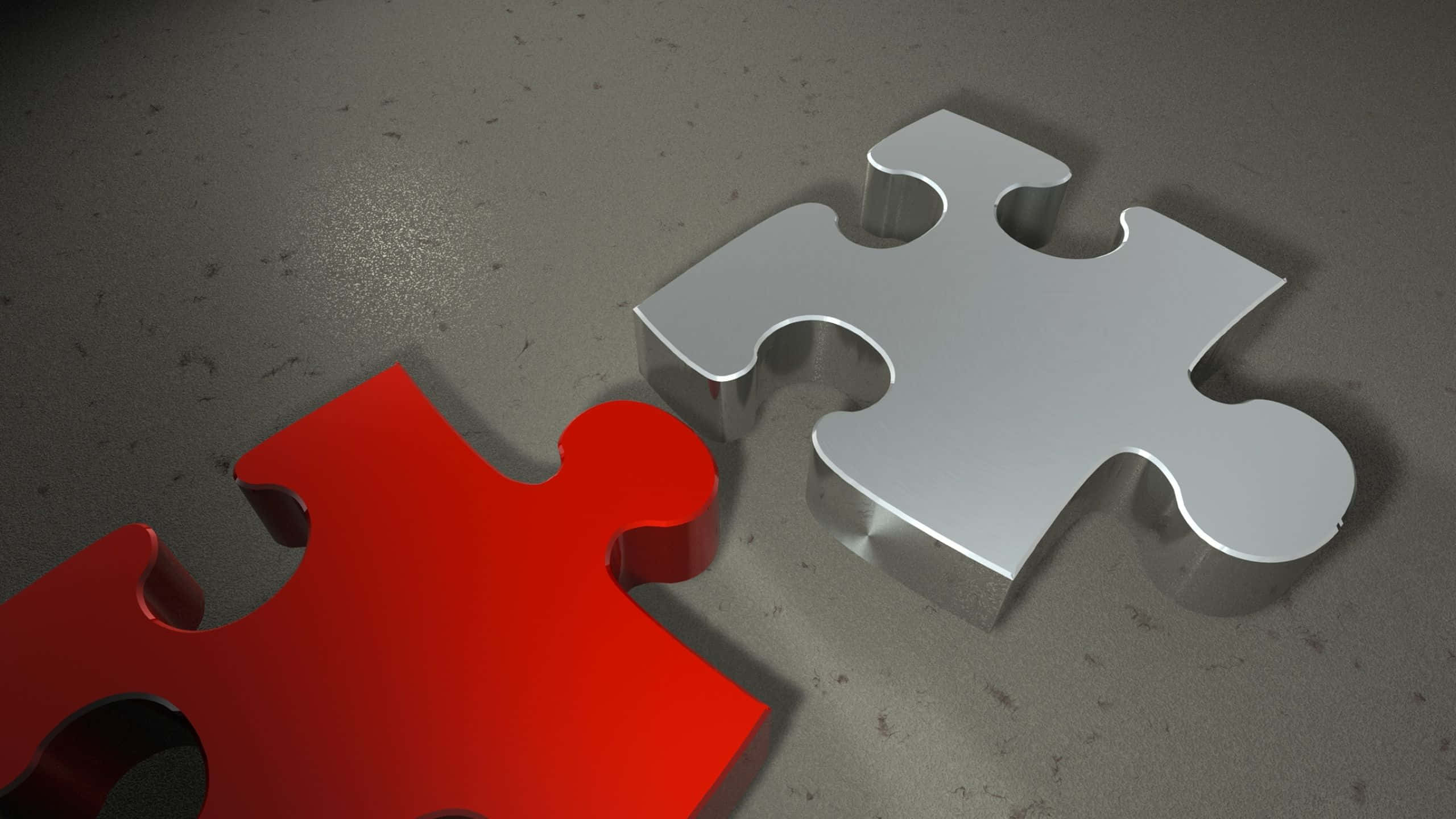 puzzle games, red, silver, 2K Desktop Wallpaper