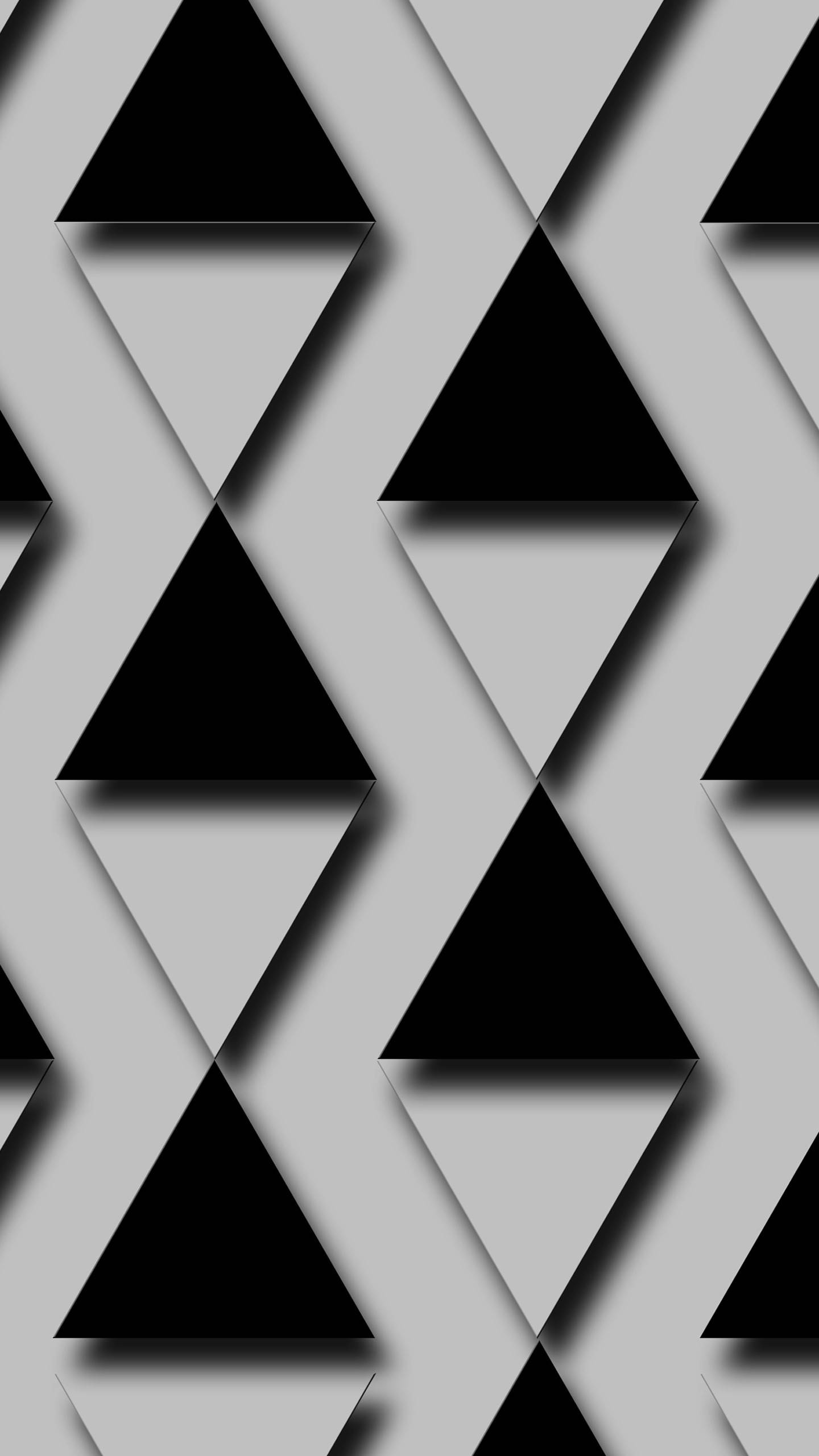 black pyramid, geometric pattern, black triangles, 2K Phone Wallpaper