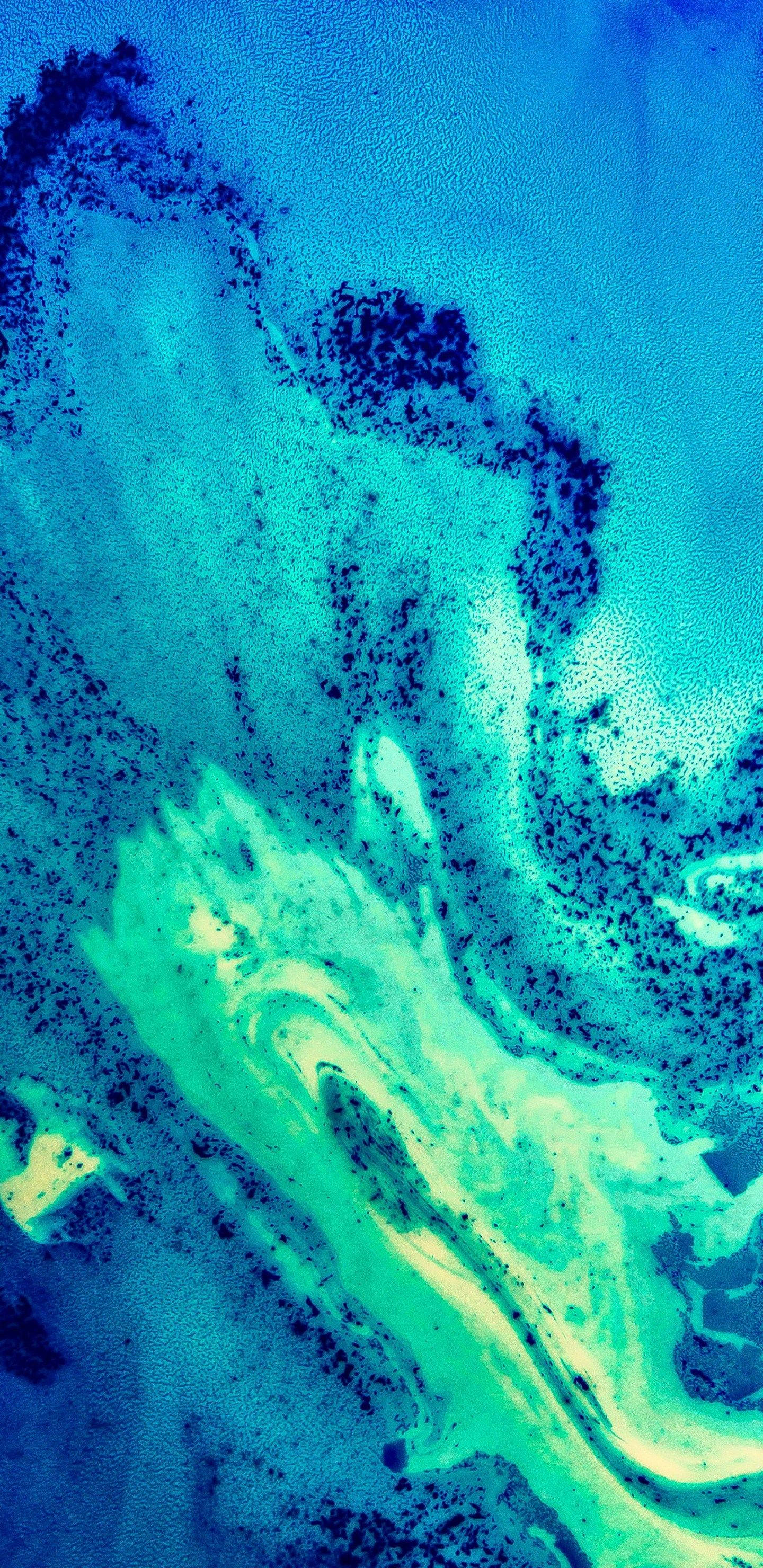 QHD, blue, fluid painting, 2K Phone Wallpaper