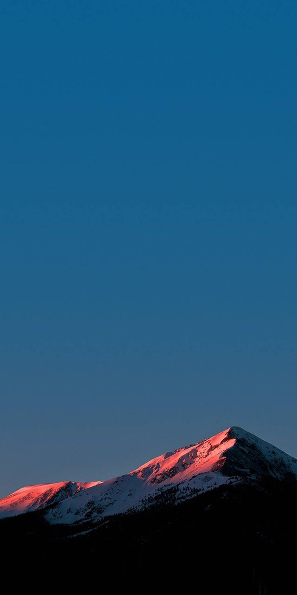 mountaintop, snowcapped mountain peak, warm pink light, Full HD Phone Wallpaper