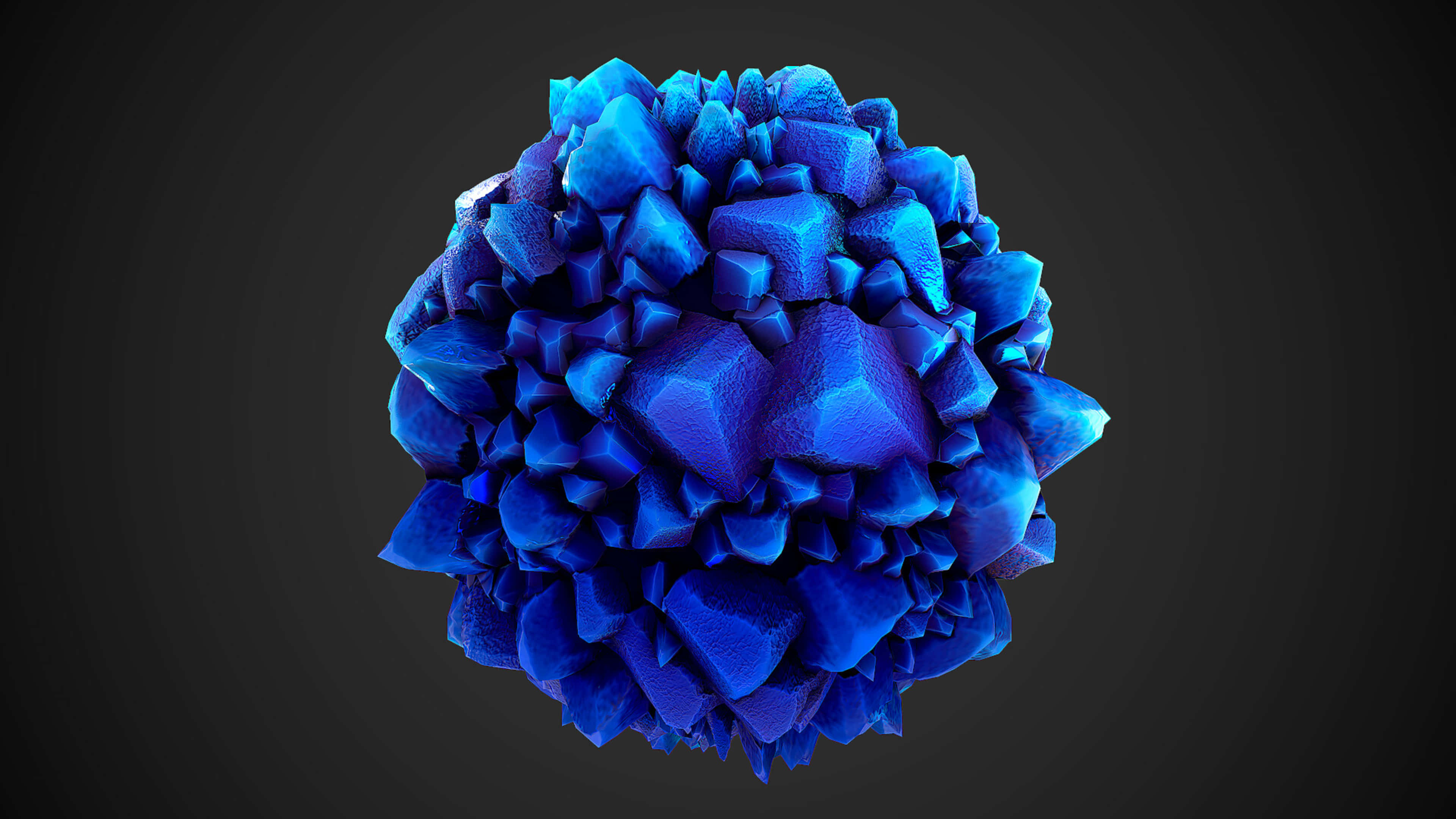 QLED, 3840 x 2160, vibrant blue, 4K Desktop Wallpaper