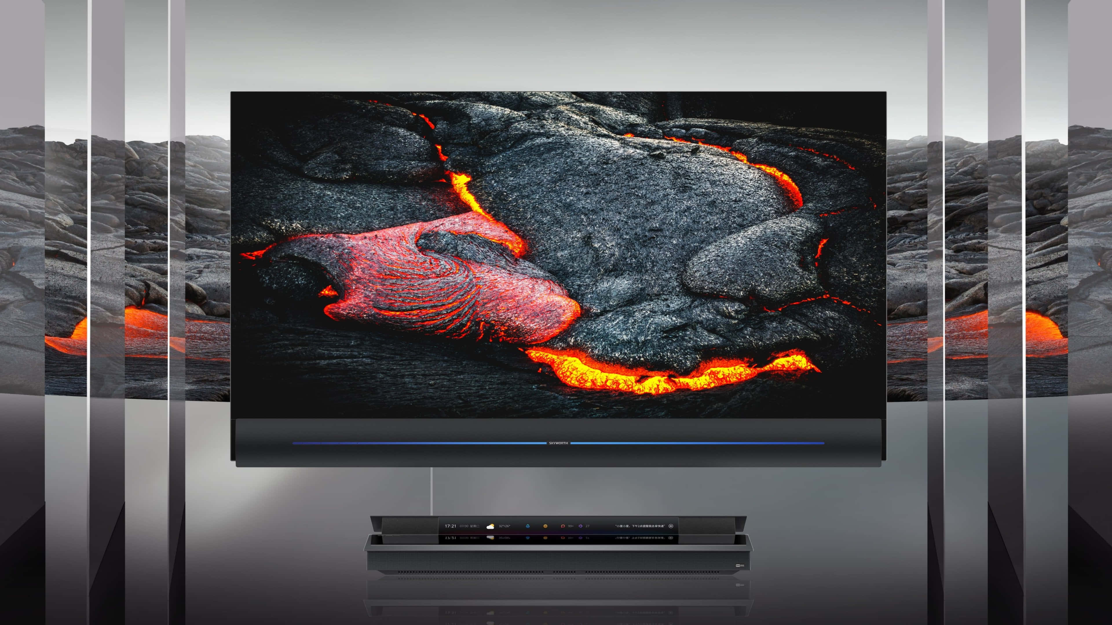 QLED, 3840 x 2160, lava flow, 4K Desktop Wallpaper