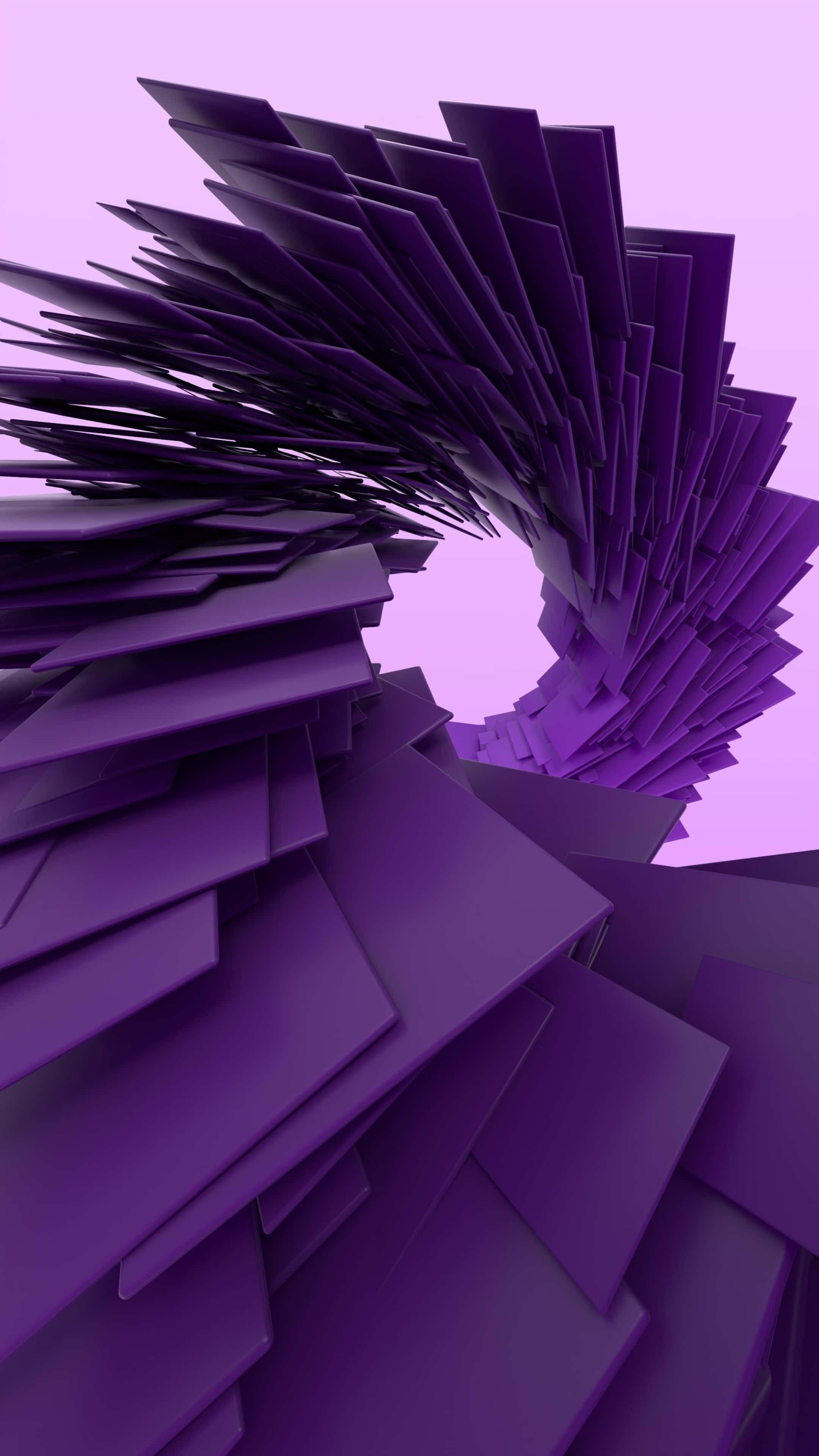 QLED, 2160 x 3840, purple geometric shards, 4K Phone Wallpaper