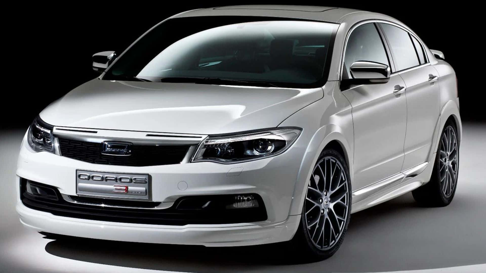Qoros 3 Sedan, white, black rims, Full HD Desktop Wallpaper
