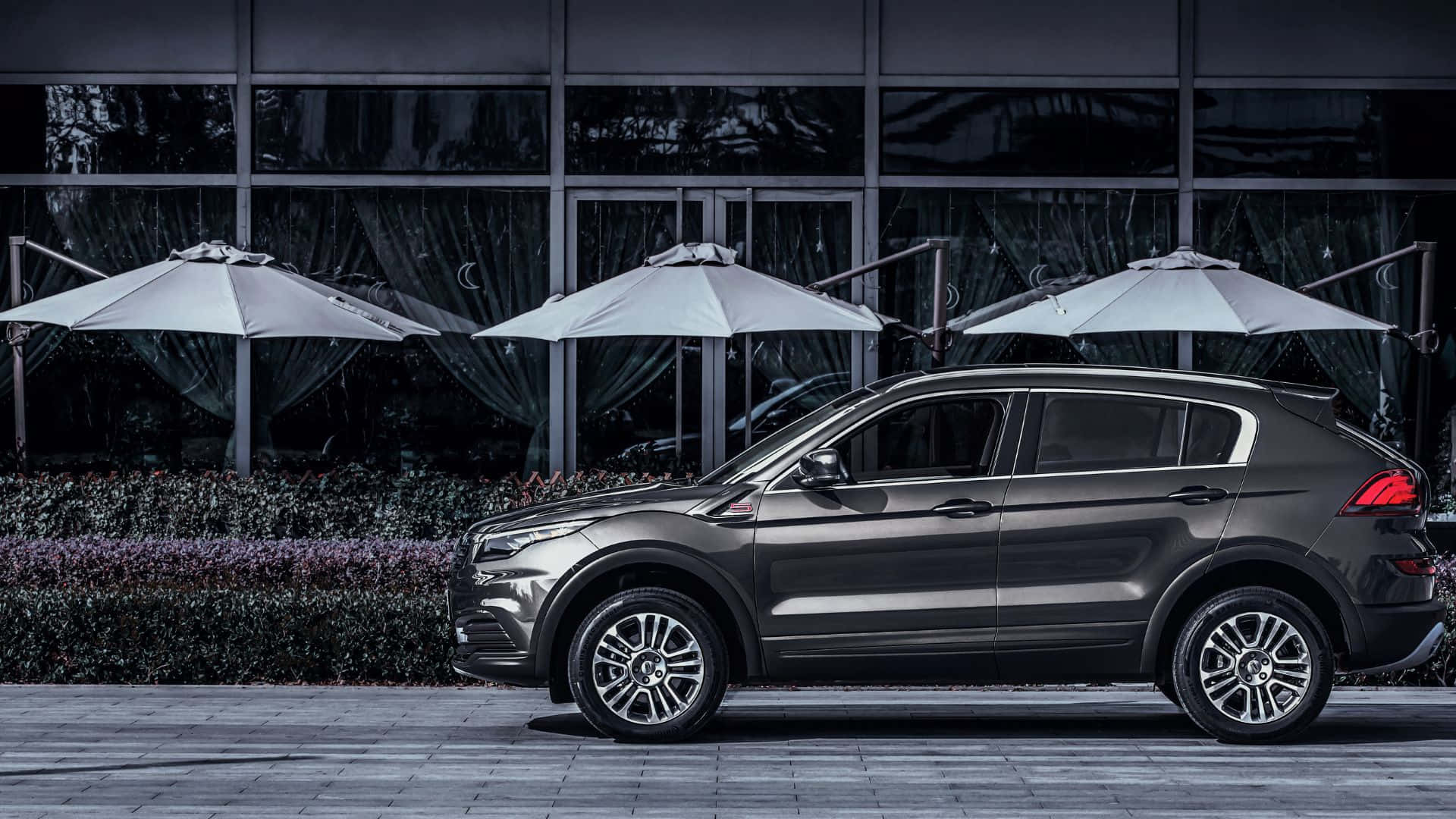 Qoros, dark gray, SUV, Full HD Desktop Wallpaper