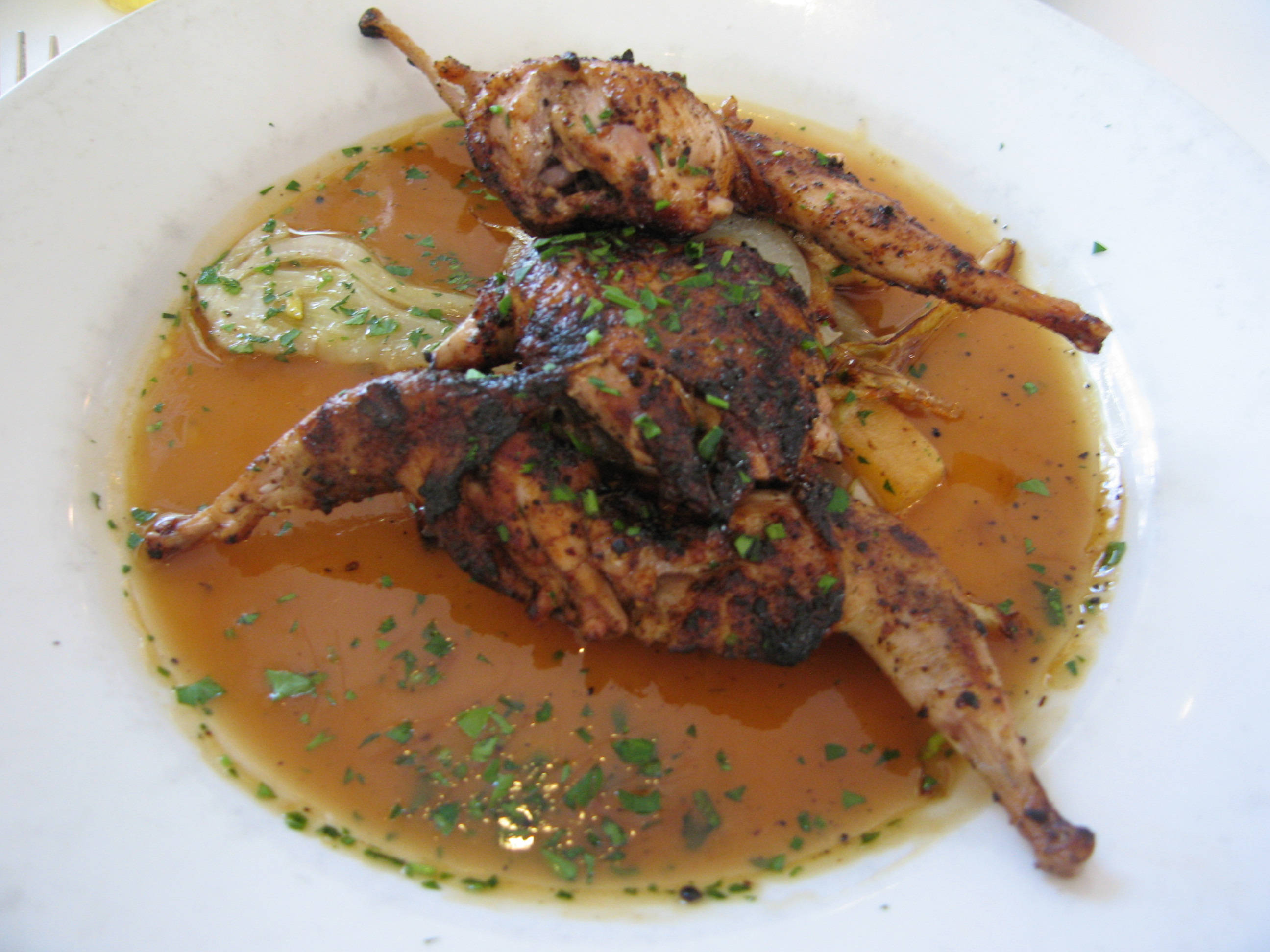 Spice-Rubbed Quail, Special Sauce, crispy skin, 2K Desktop Wallpaper