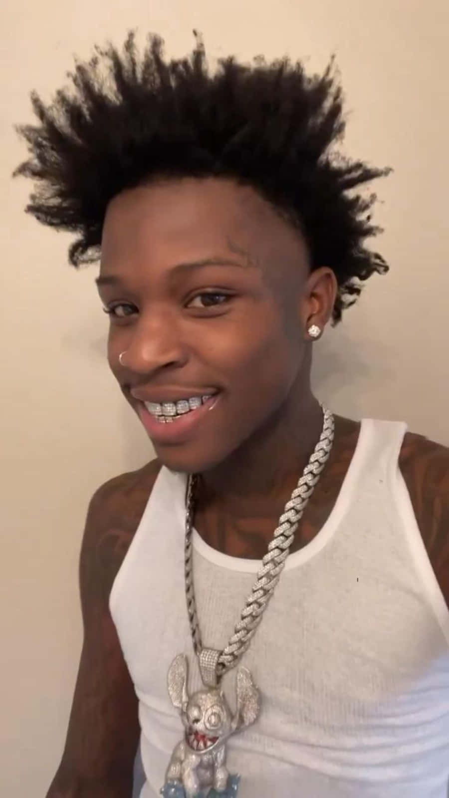Quando Rondo, spiky hair, diamond grillz, HD Phone Wallpaper