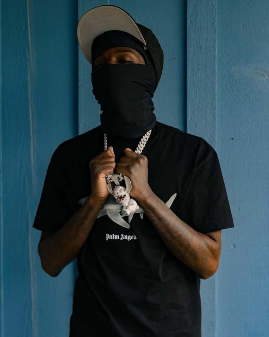 Quando Rondo, black balaclava, cap, SD Phone Wallpaper
