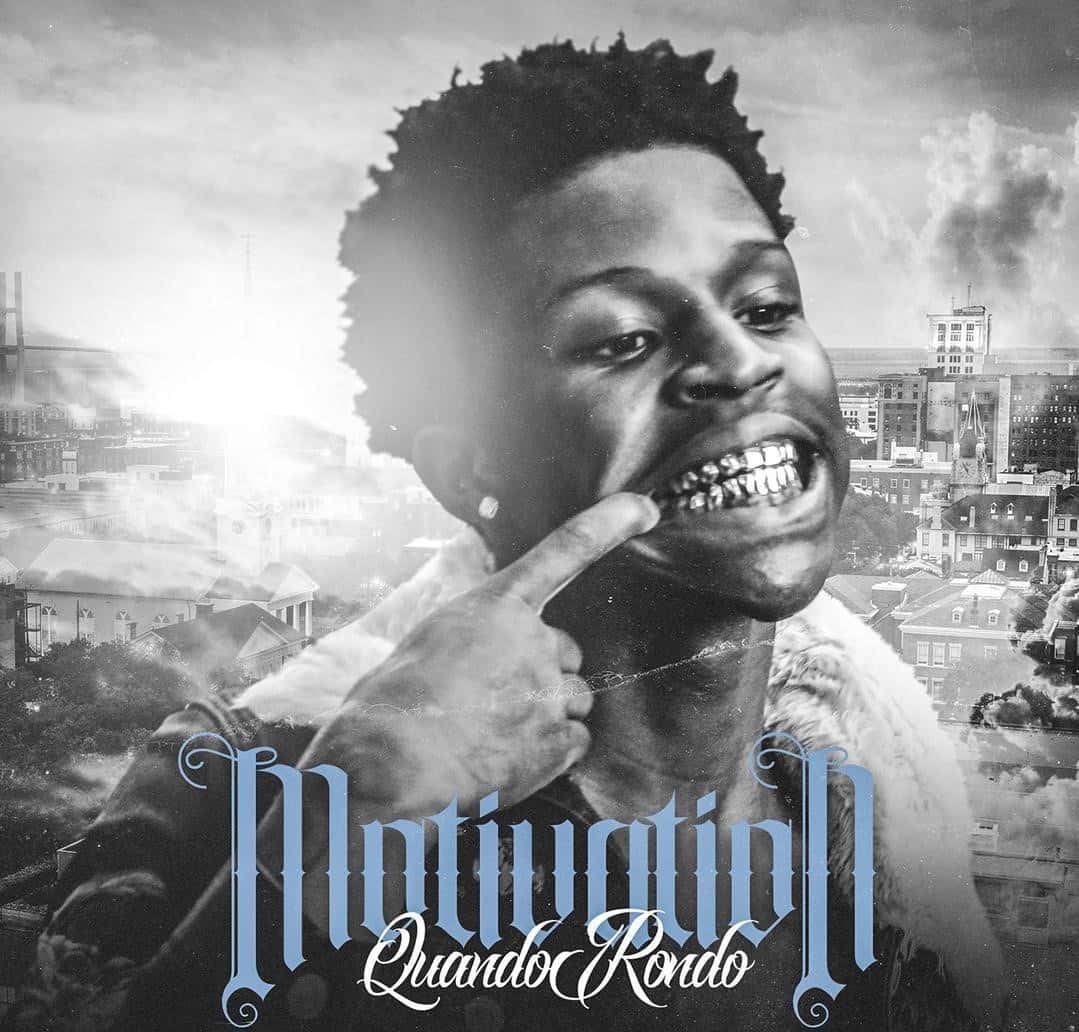 Quando Rondo, gold teeth, cityscape backdrop, SD Desktop Wallpaper