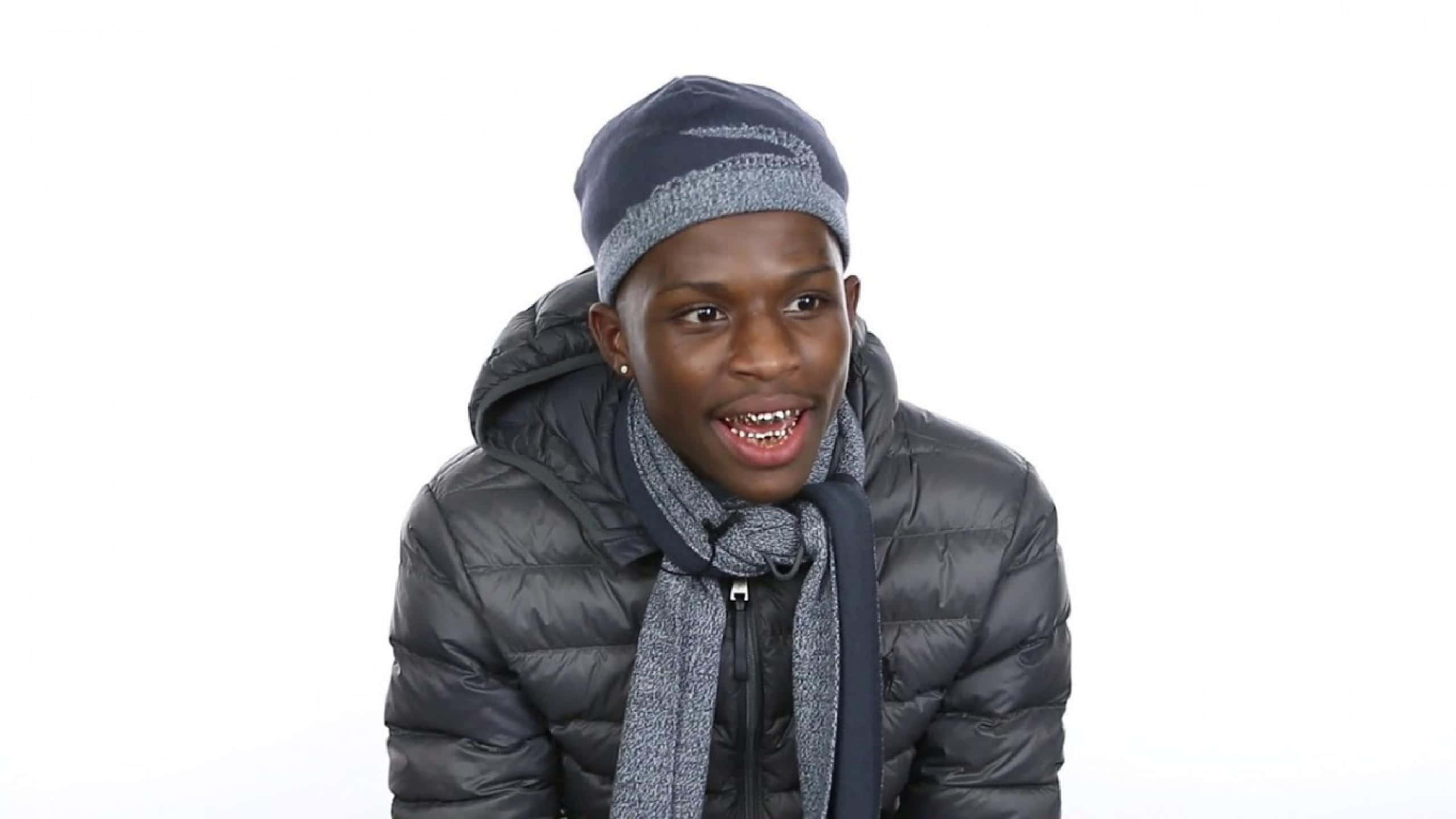 Quando Rondo, dark puffer jacket, gray beanie, 2K Desktop Wallpaper
