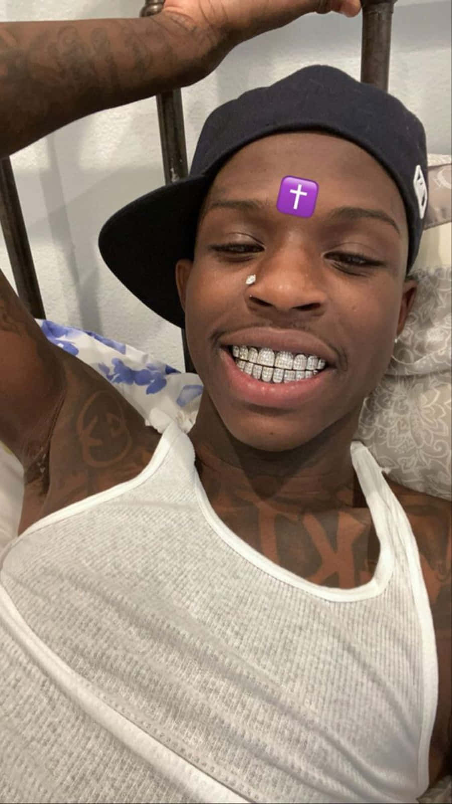Quando Rondo, tattoos, diamond grillz, HD Phone Wallpaper