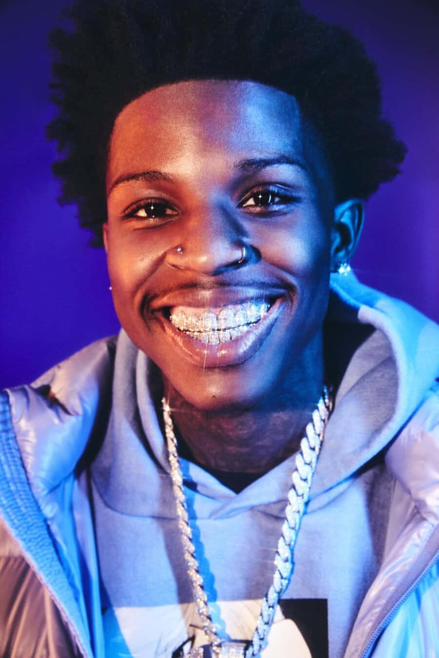 Quando Rondo, afro hair, diamond grillz, HD Phone Wallpaper