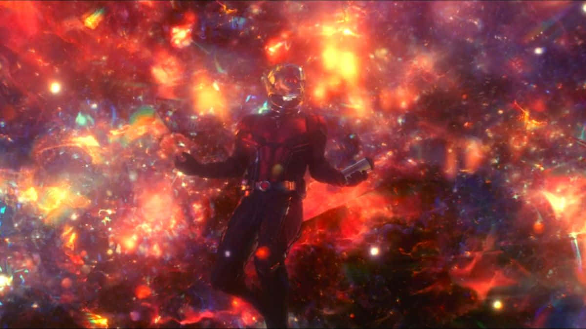 Quantum Realm, red and black suit, swirling cosmic explosion, SD Desktop Wallpaper