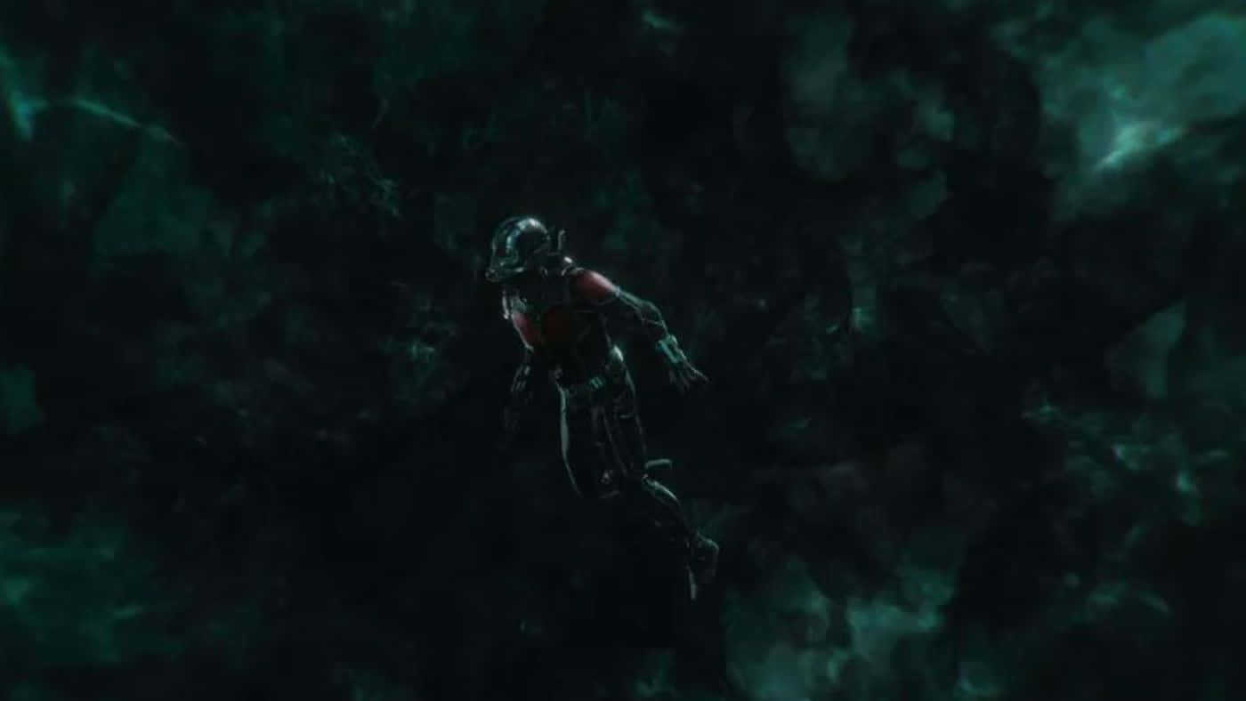 Quantum Realm, red and black suit, dark teal misty environment, HD Desktop Wallpaper