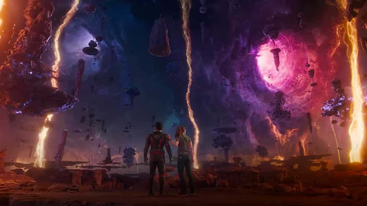 Quantum Realm, cosmic rift, pink and orange energy, SD Desktop Wallpaper