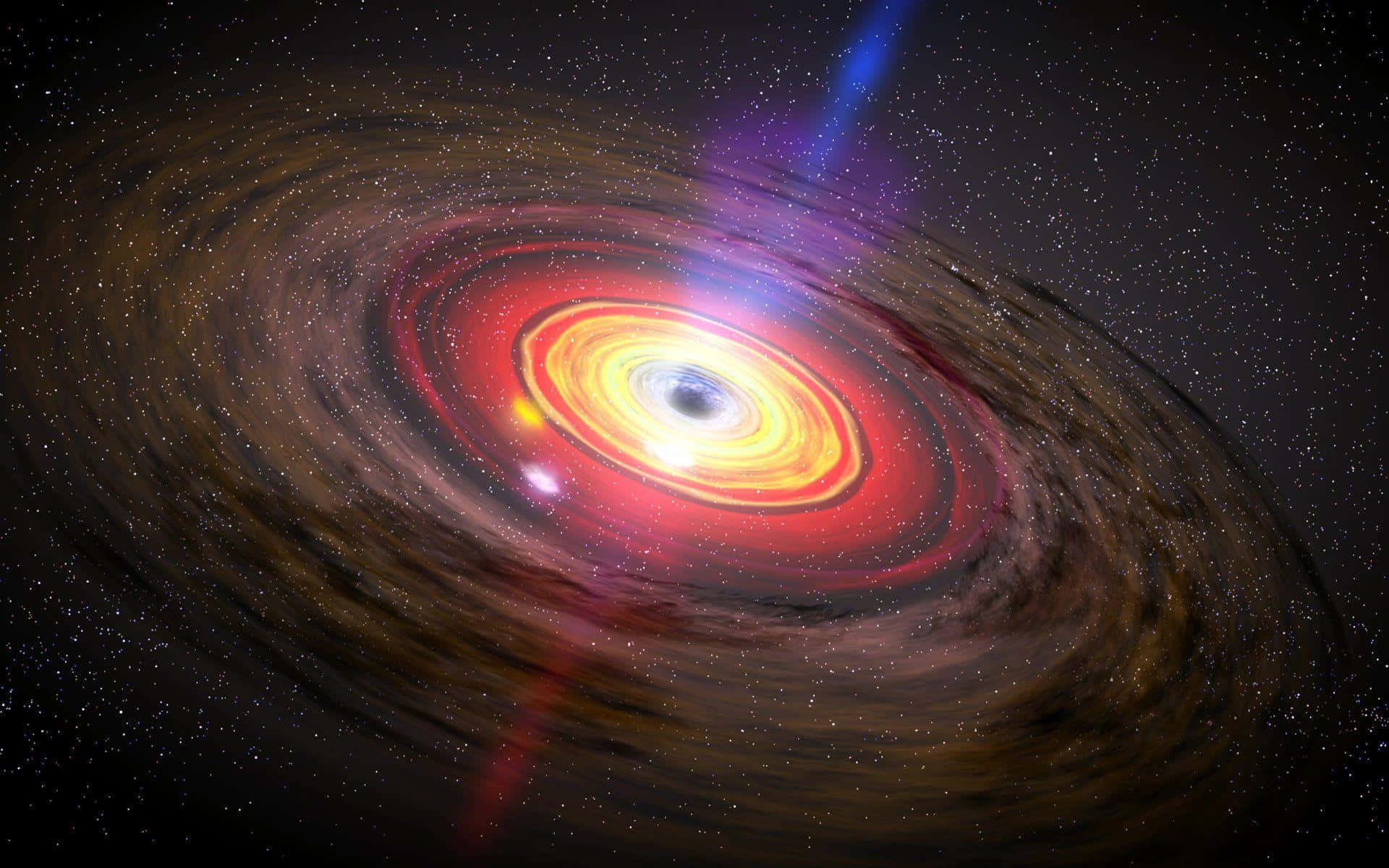 Quasar, black hole, accretion disk, Full HD Desktop Wallpaper