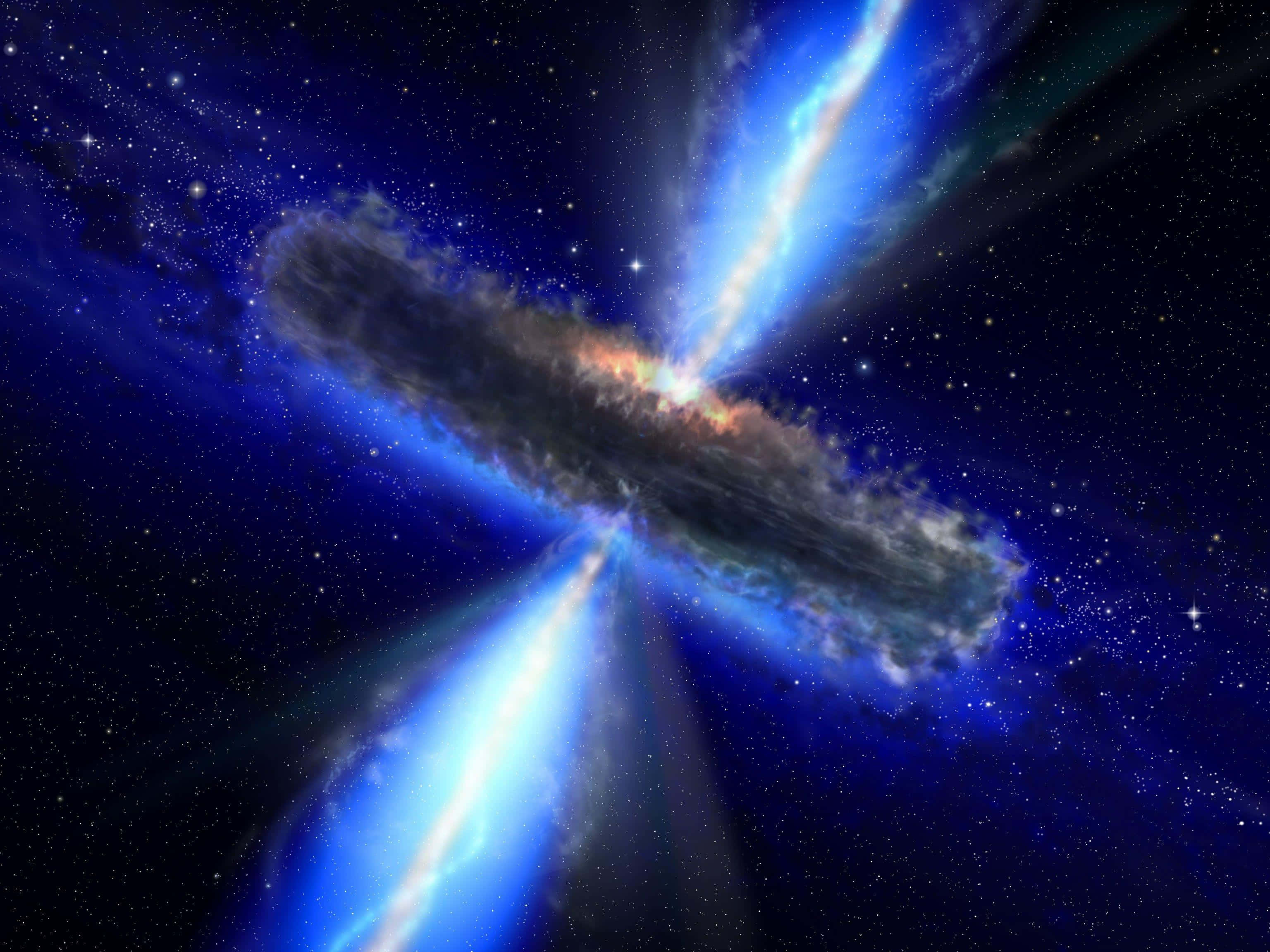 Quasar, black hole, cosmic jet, 2K Desktop Wallpaper