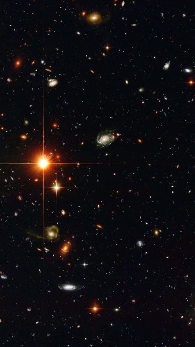 Quasar, deep space, galaxies, SD Phone Wallpaper
