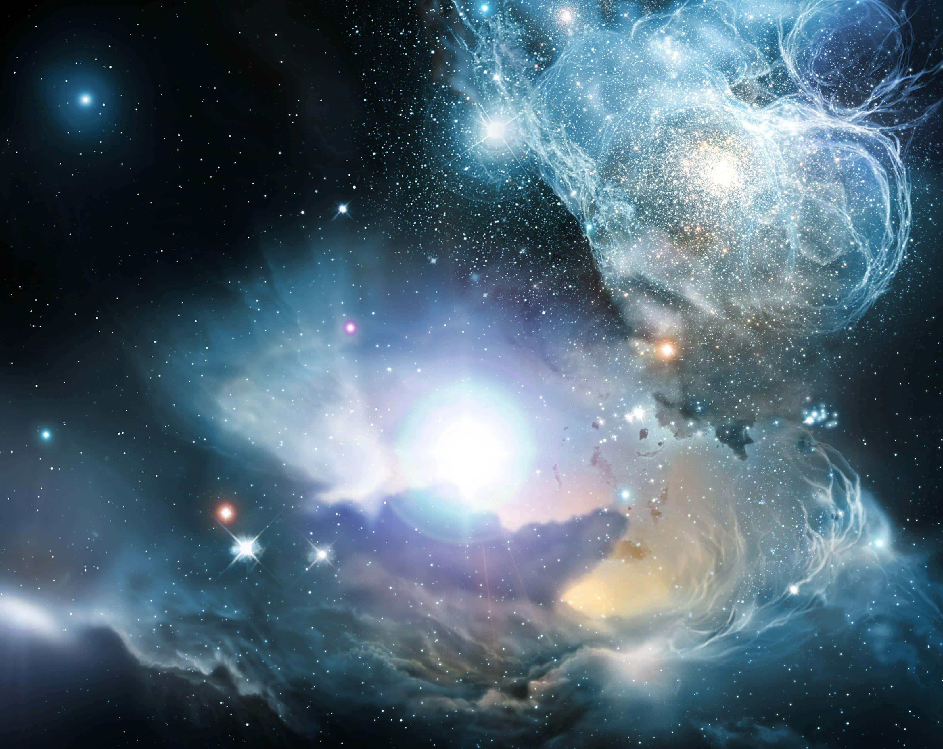 Quasar, deep space, cosmic nebula, 2K Desktop Wallpaper