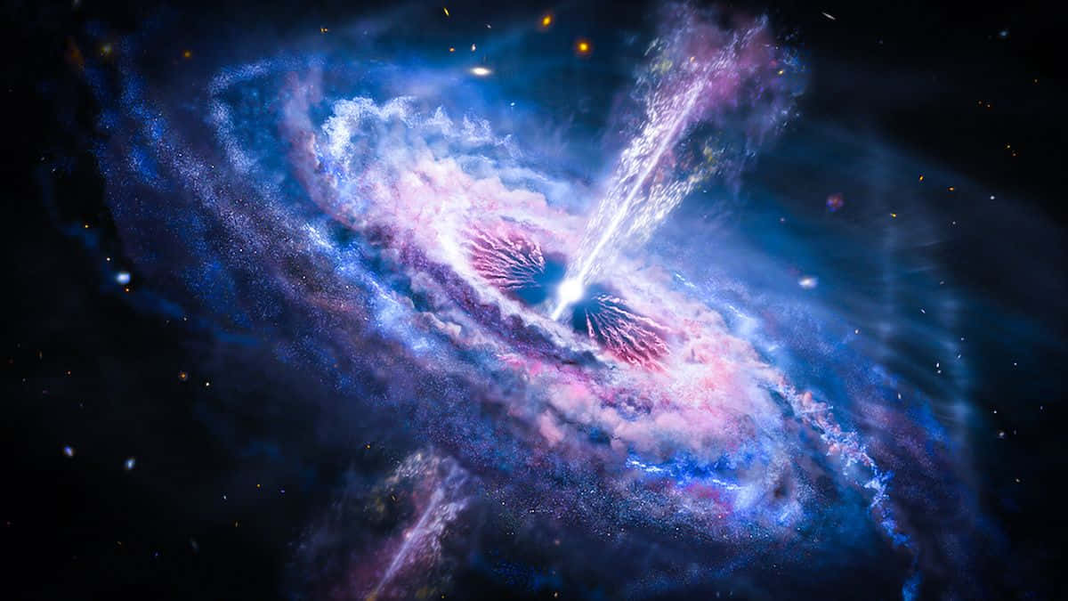 Quasar, Deep Space, electric blues, SD Desktop Wallpaper