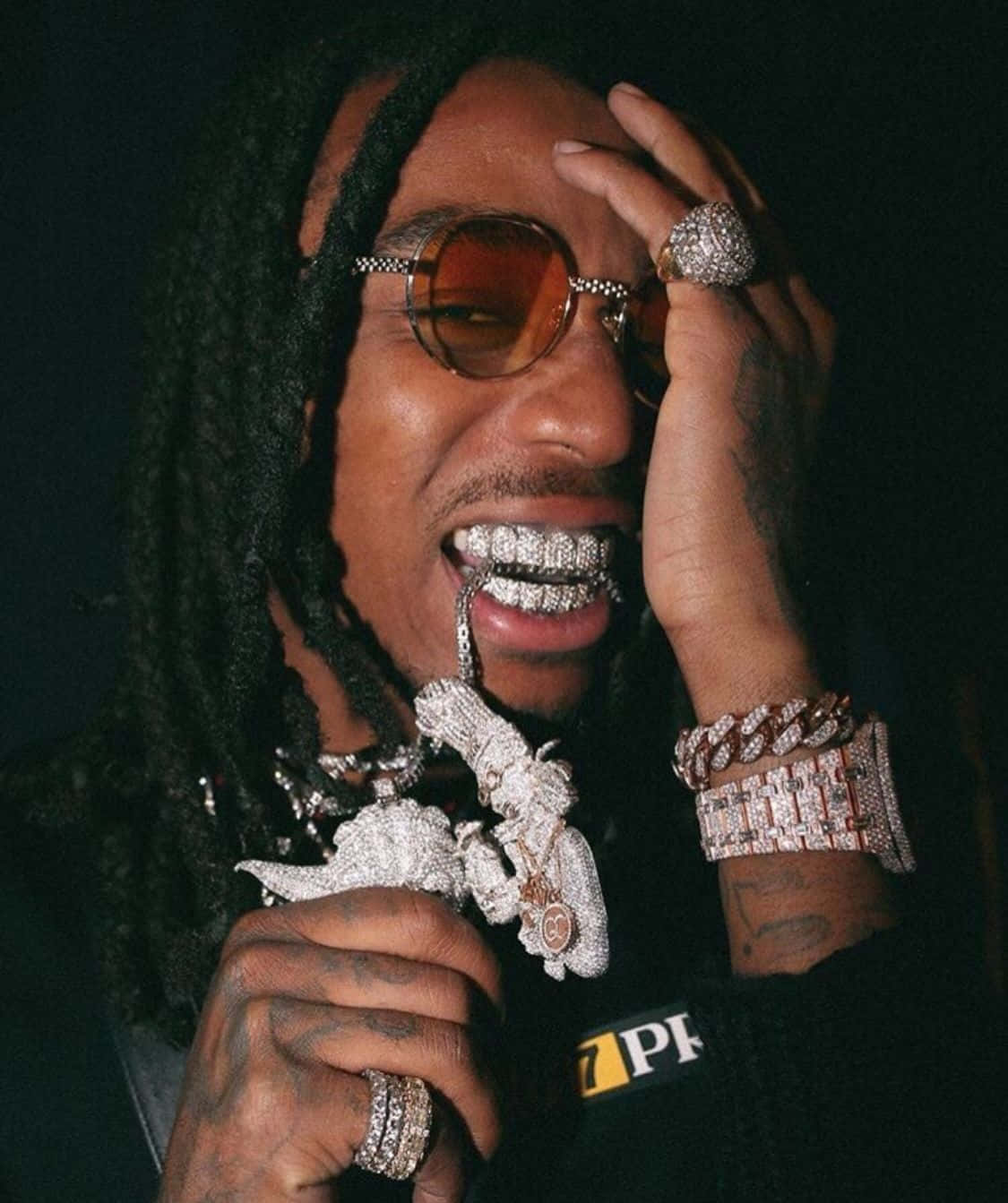Quavo, dreadlocks, diamond-encrusted grillz, HD Phone Wallpaper