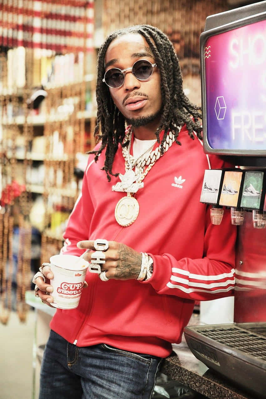 Quavo, dreadlocks, round sunglasses, SD Phone Wallpaper
