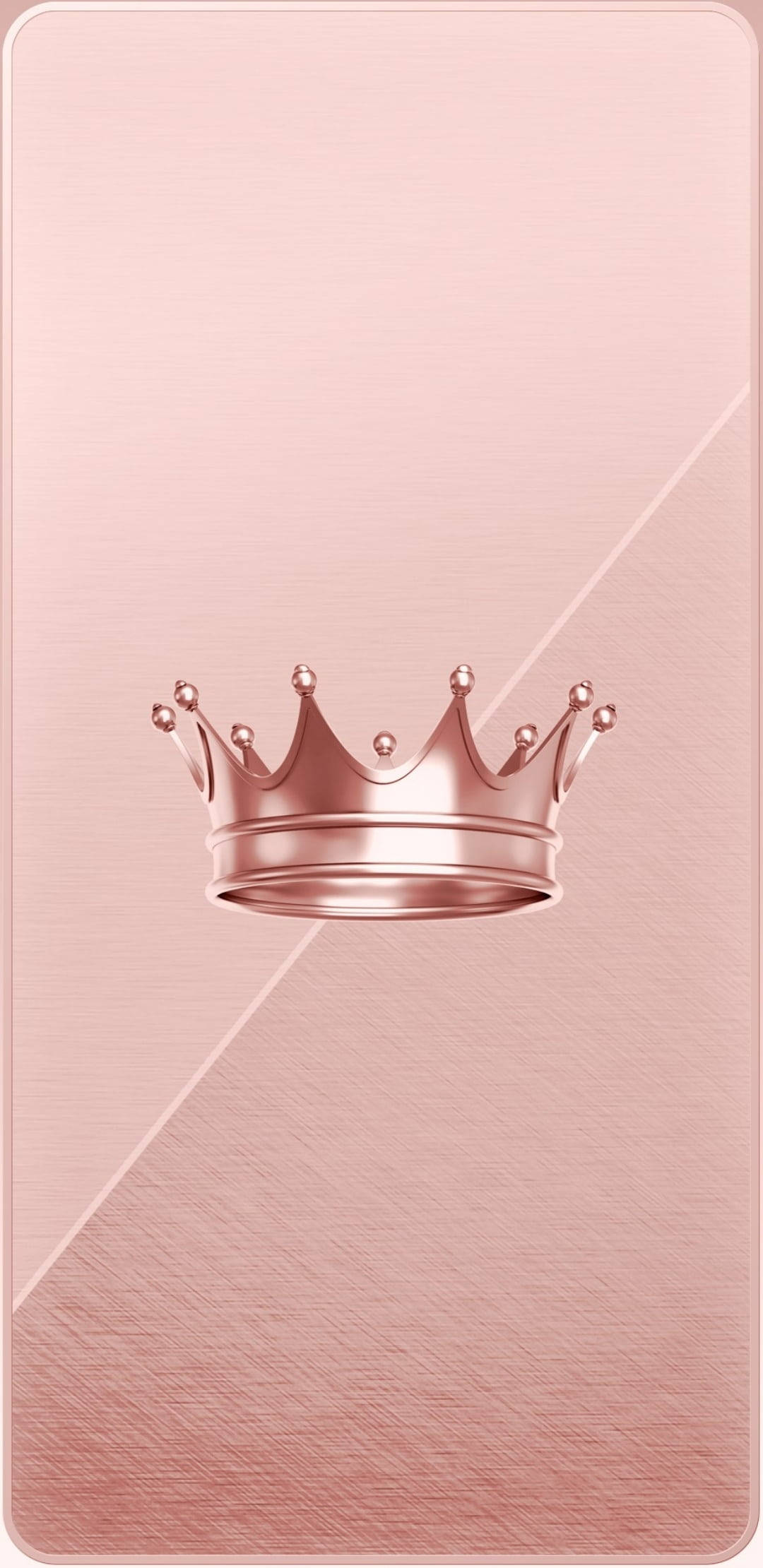 Queen Girly, rose gold crown, soft gradient pink, Full HD Phone Wallpaper