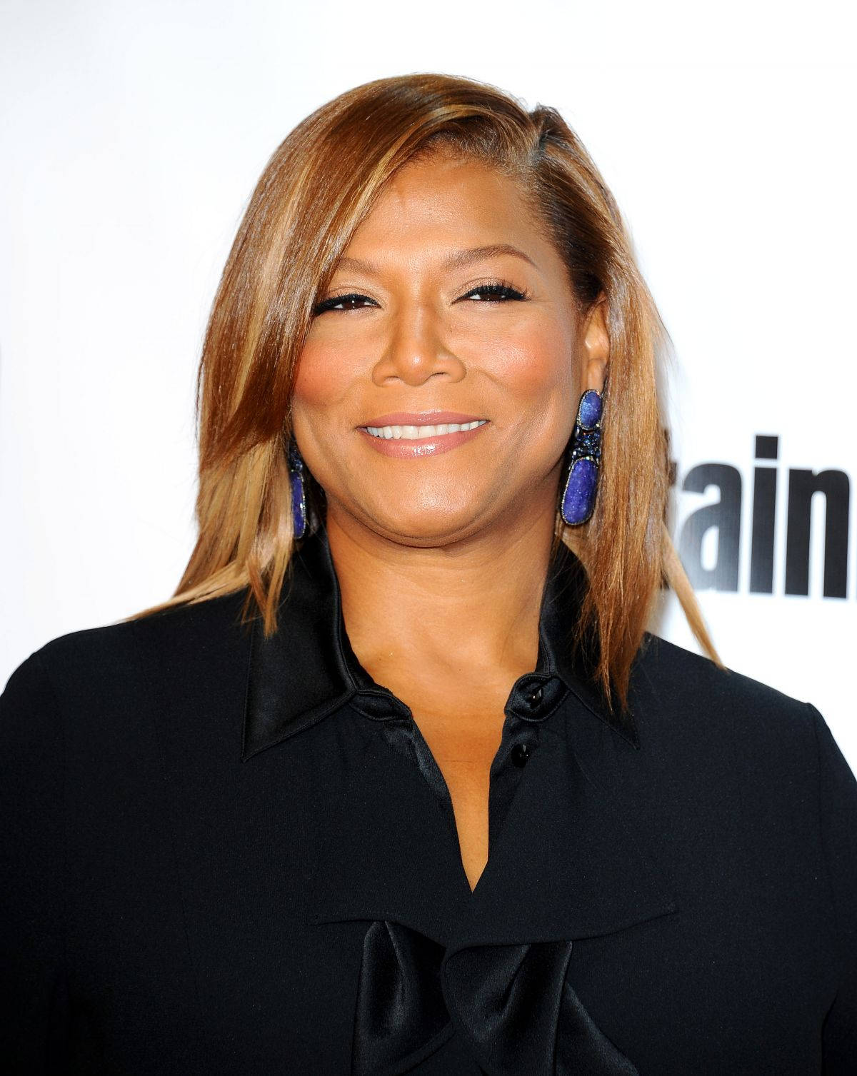 Queen Latifah, brown hair, blue earrings, HD Phone Wallpaper