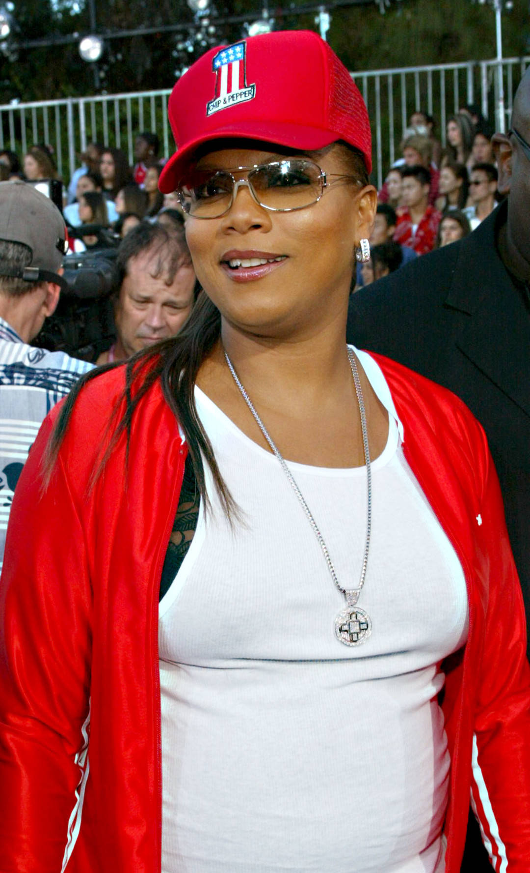 Queen Latifah, red cap, jacket, HD Phone Wallpaper