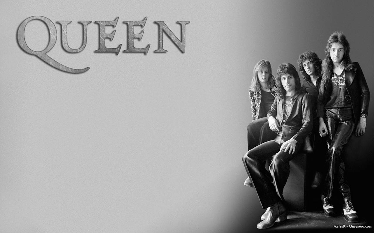 Queen, band members, black and white, HD Desktop Wallpaper