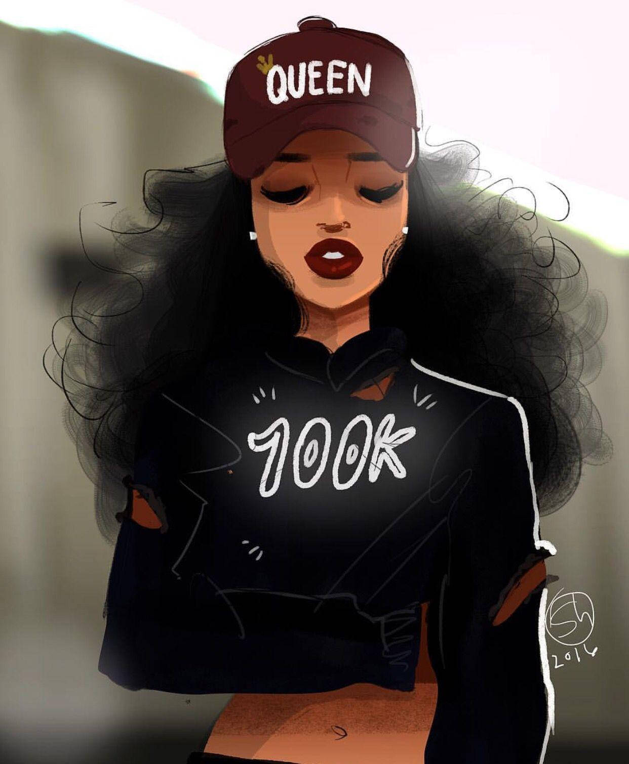 QUEEN cap, TOOK hoodie, black girl baddie, HD Phone Wallpaper