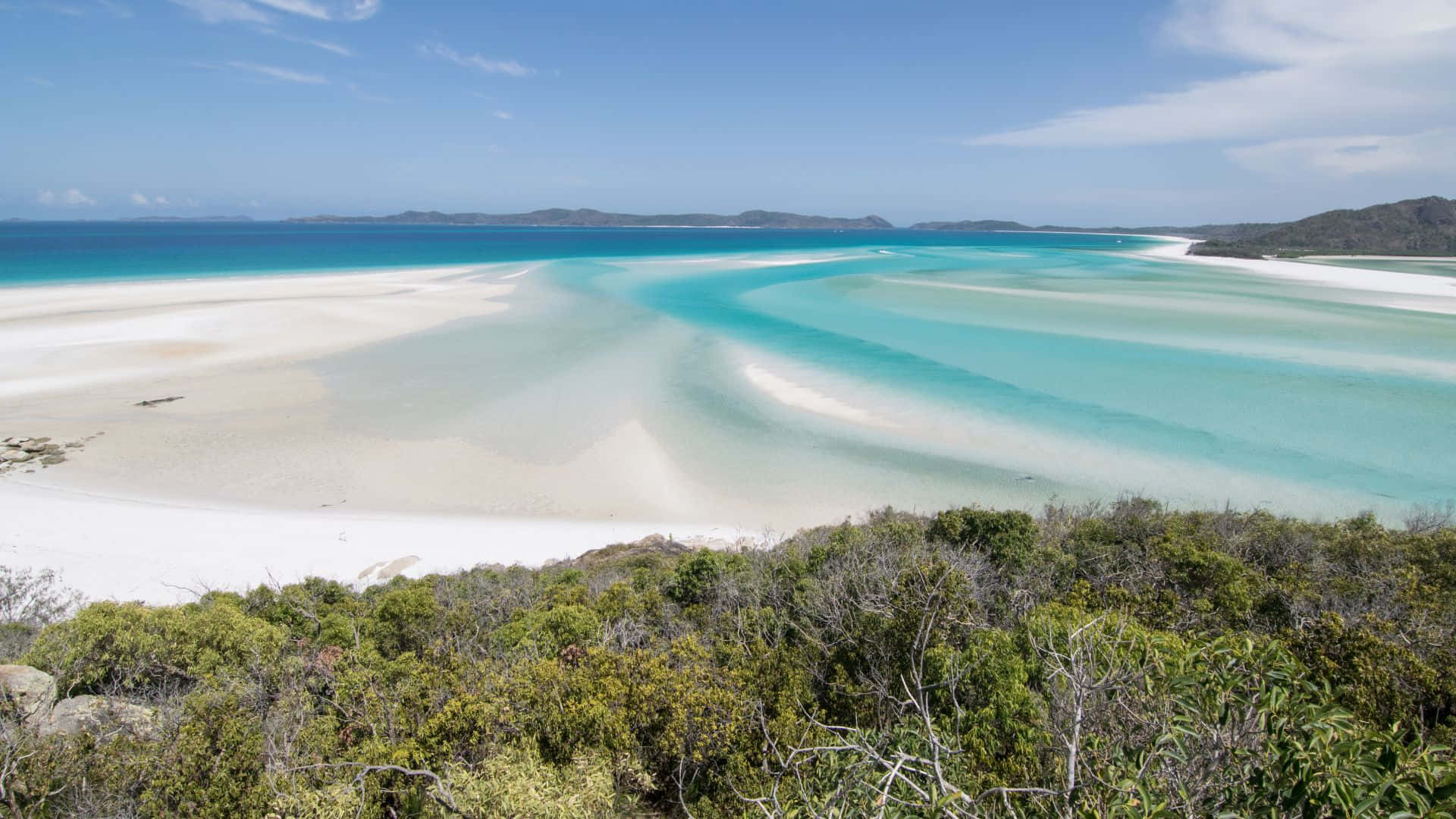Queensland, tropical beach, white sand, Full HD Desktop Wallpaper