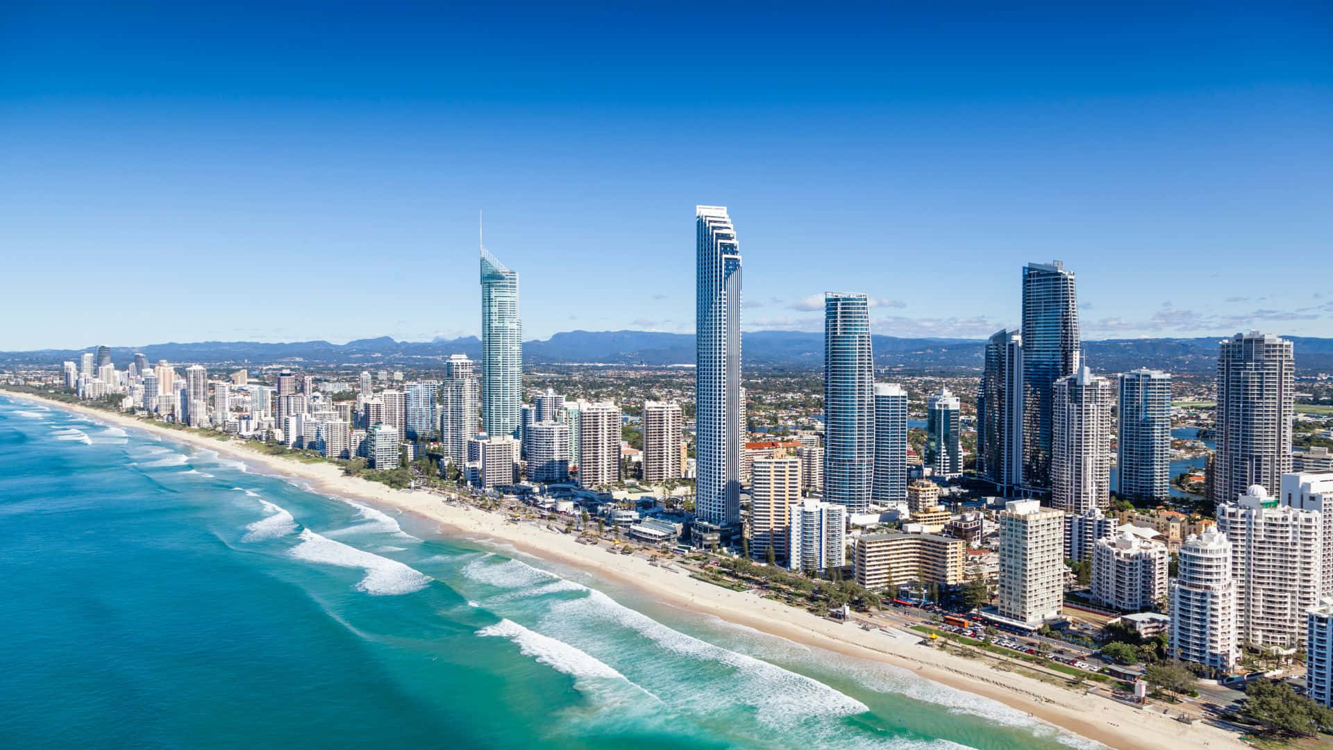 Queensland, turquoise waves, golden beaches, Full HD Desktop Wallpaper