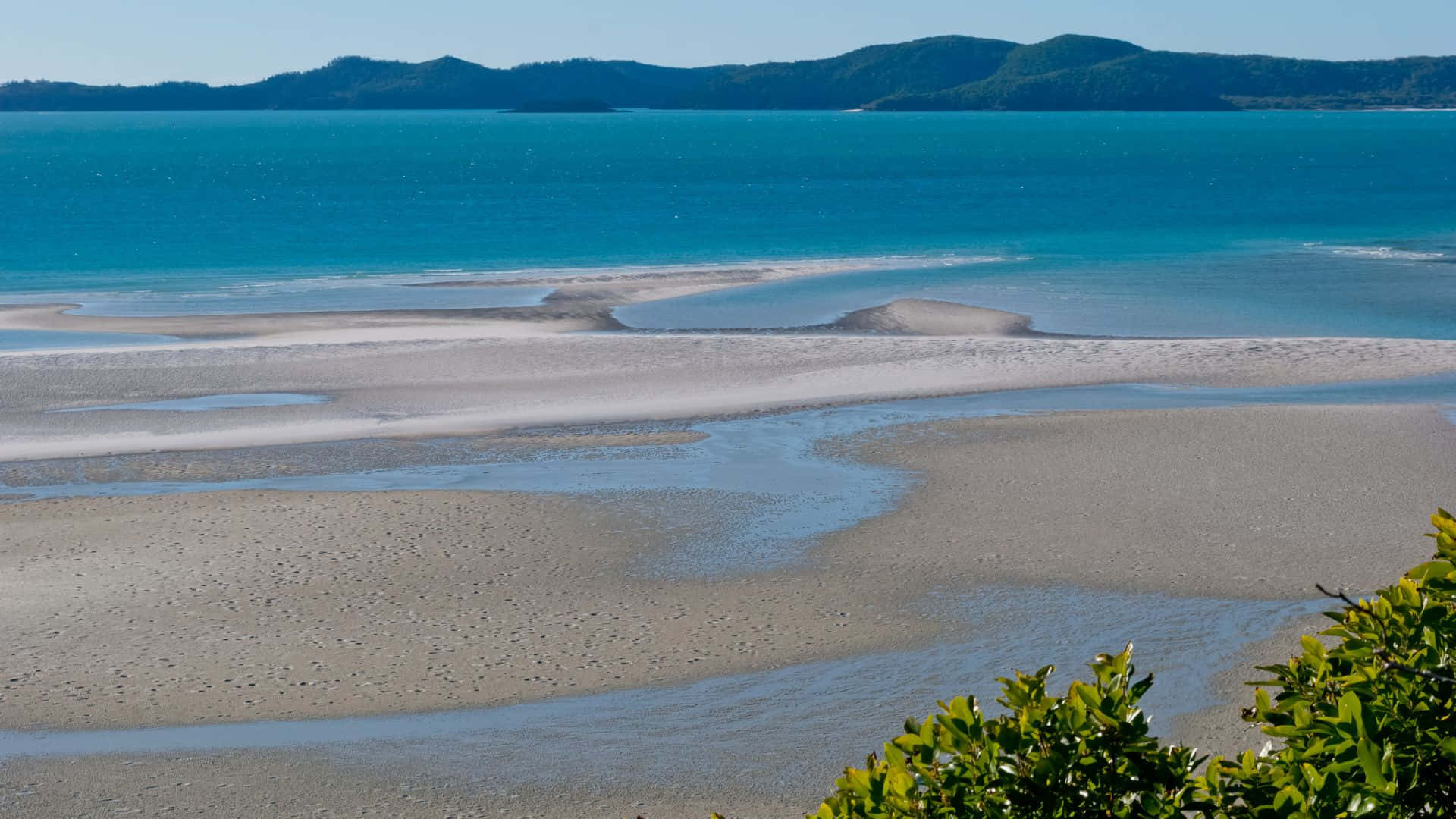 Queensland, turquoise waters, sandy channels, Full HD Desktop Wallpaper